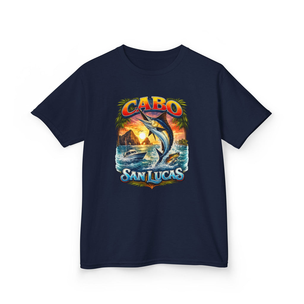 Kids T-Shirt - Cabo San Lucas Marlin Sunset Graphic