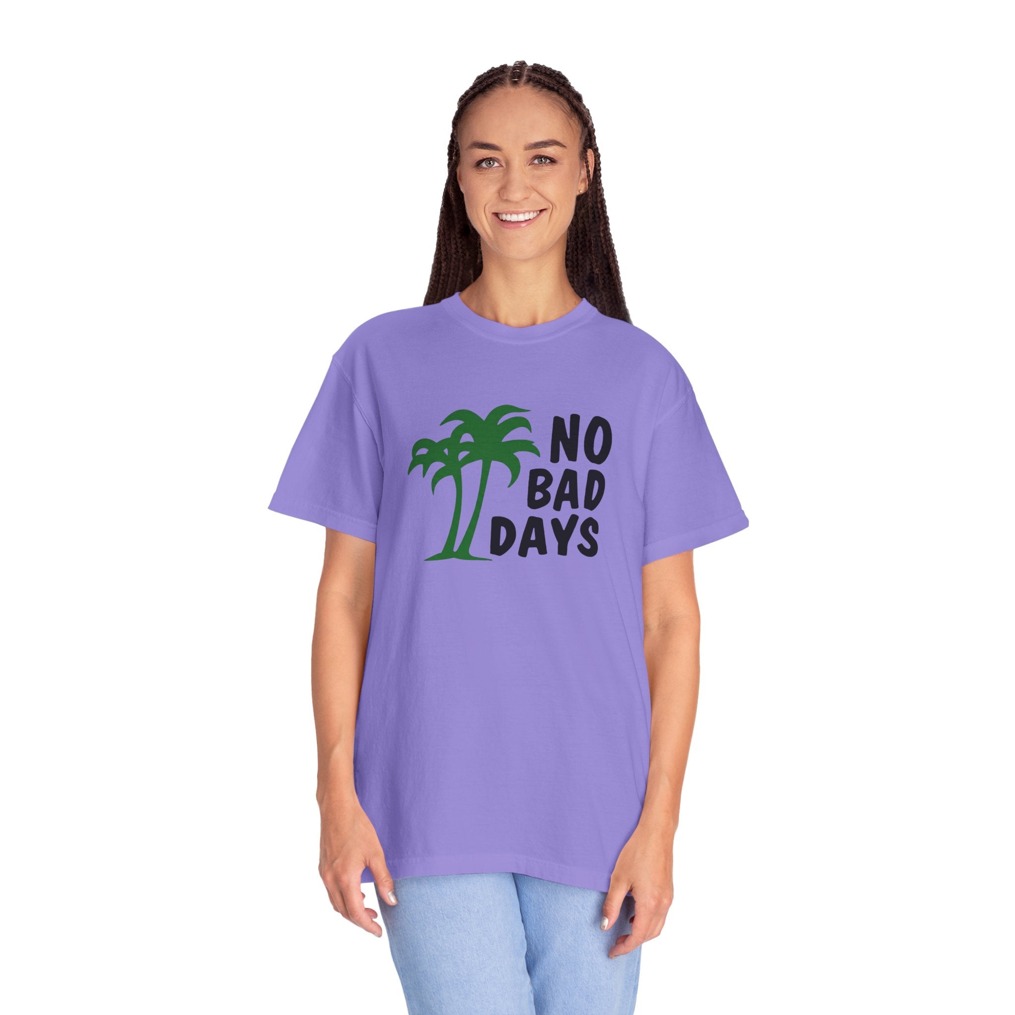 No Bad Days Palm Tree T-Shirt — Casual Beach Vibe Graphic Tee
