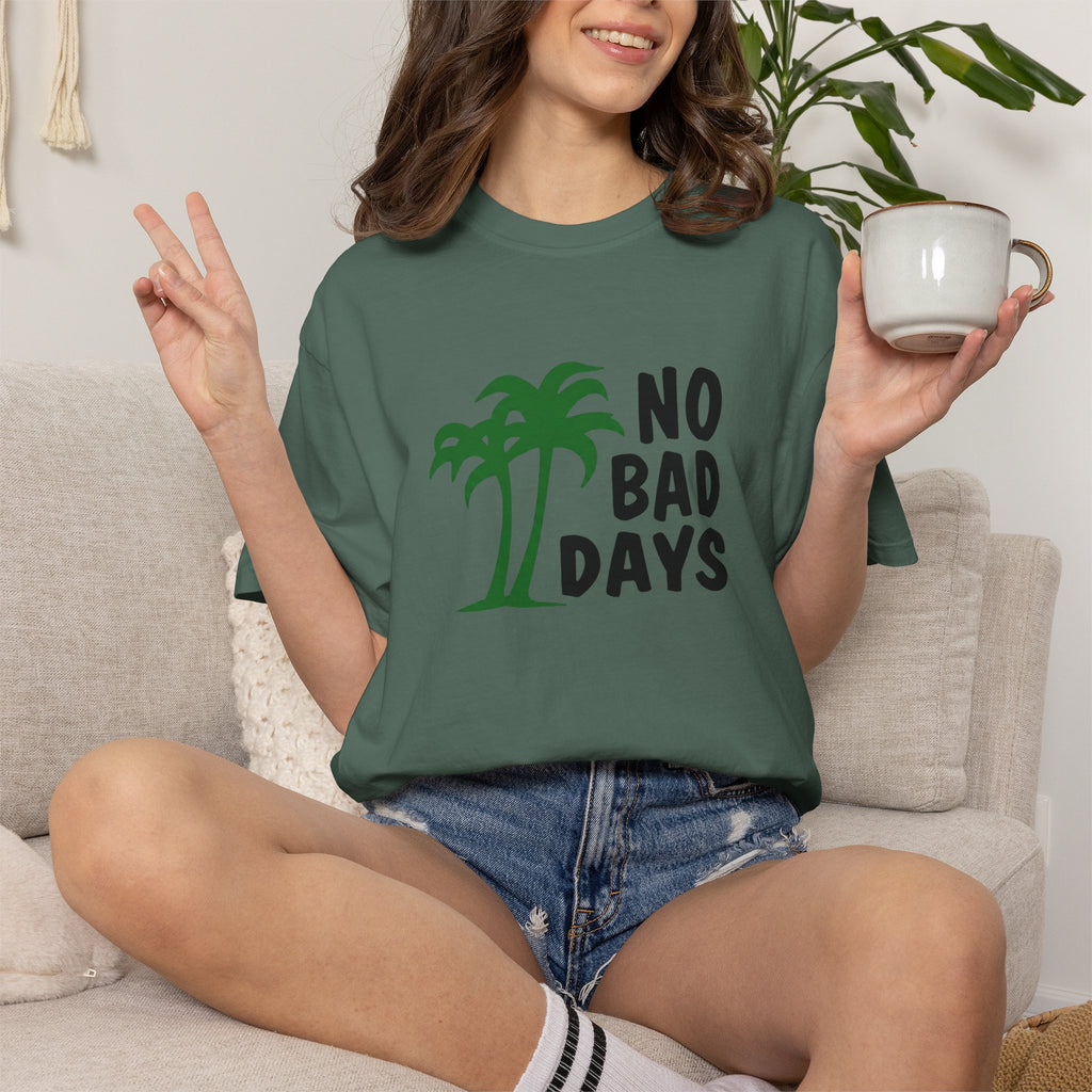 No Bad Days Palm Tree T-Shirt — Casual Beach Vibe Graphic Tee