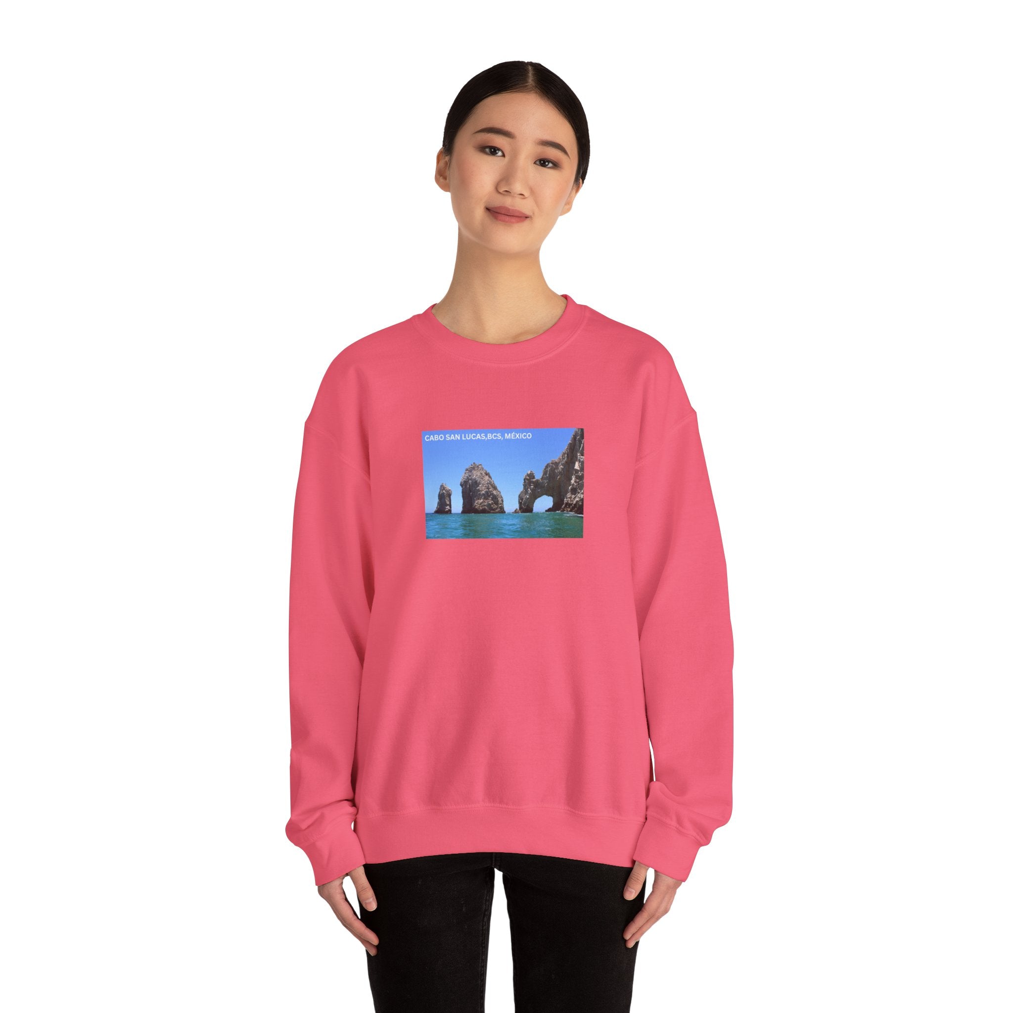 Cabo San Lucas Arch Crewneck Sweatshirt — Mexican Beach Photo Pullover
