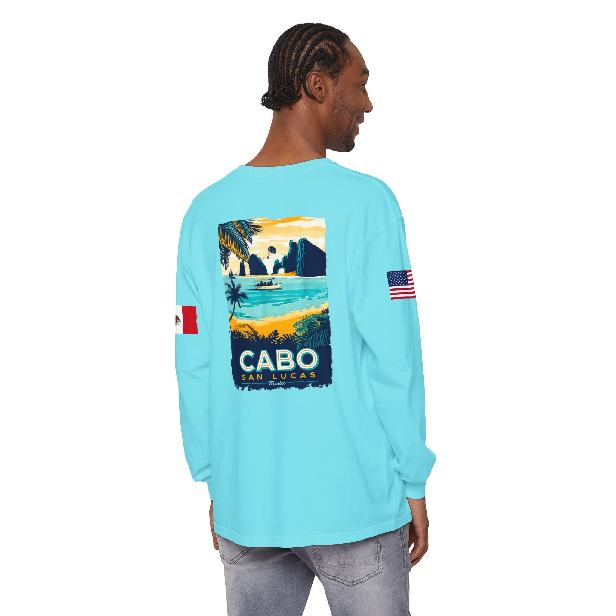 Cabo San Lucas Long Sleeve Tee — Vintage Beach Graphic