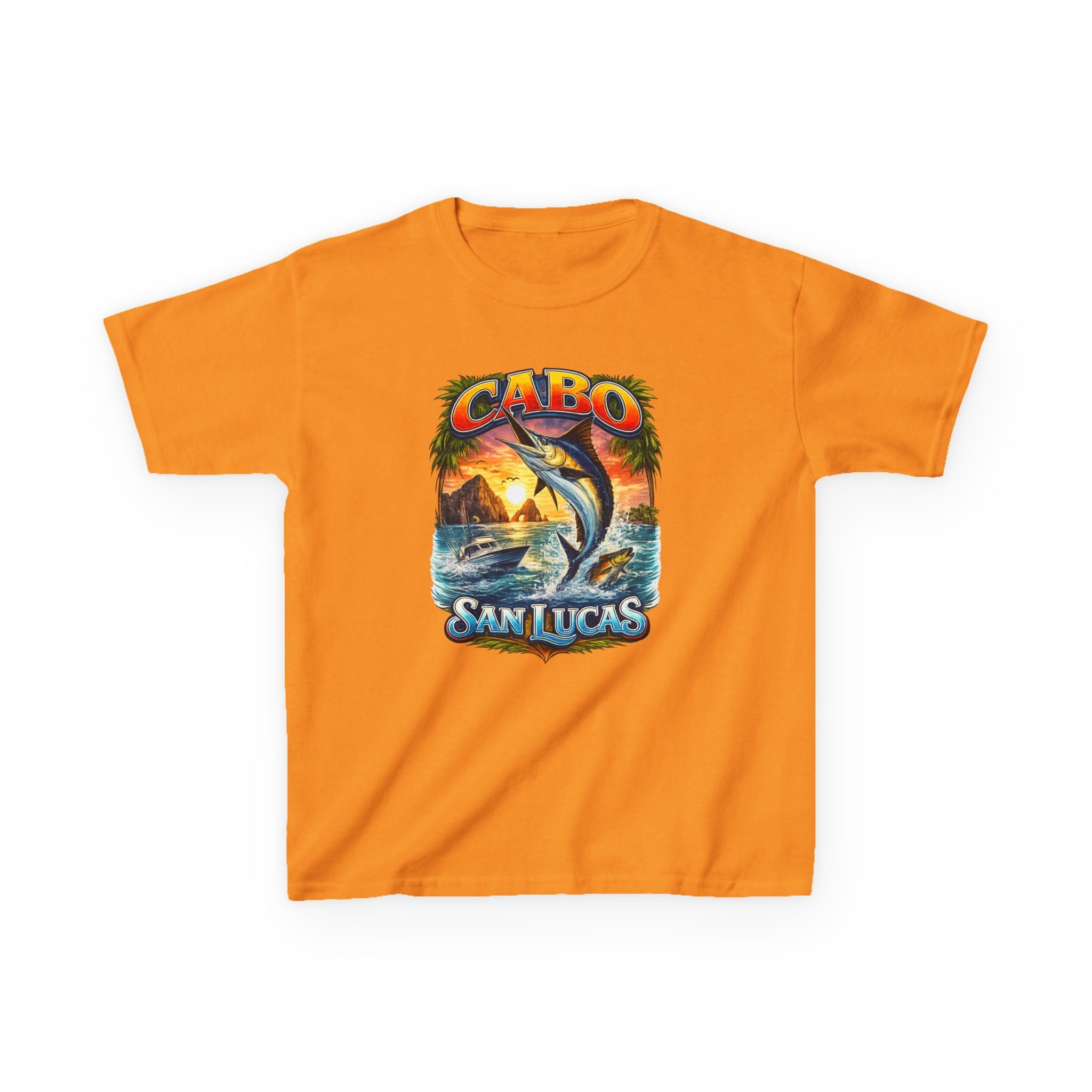 Kids T-Shirt - Cabo San Lucas Marlin Sunset Graphic