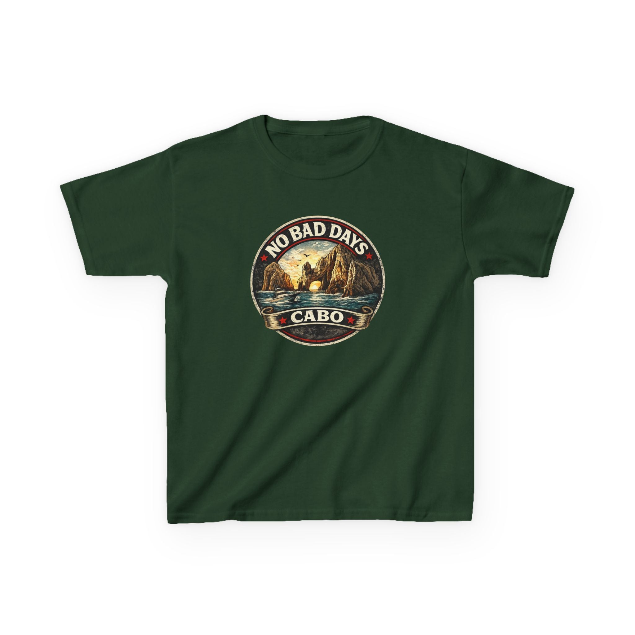 Kids Tee — 'No Bad Days' Cabo Surf Vintage Graphic