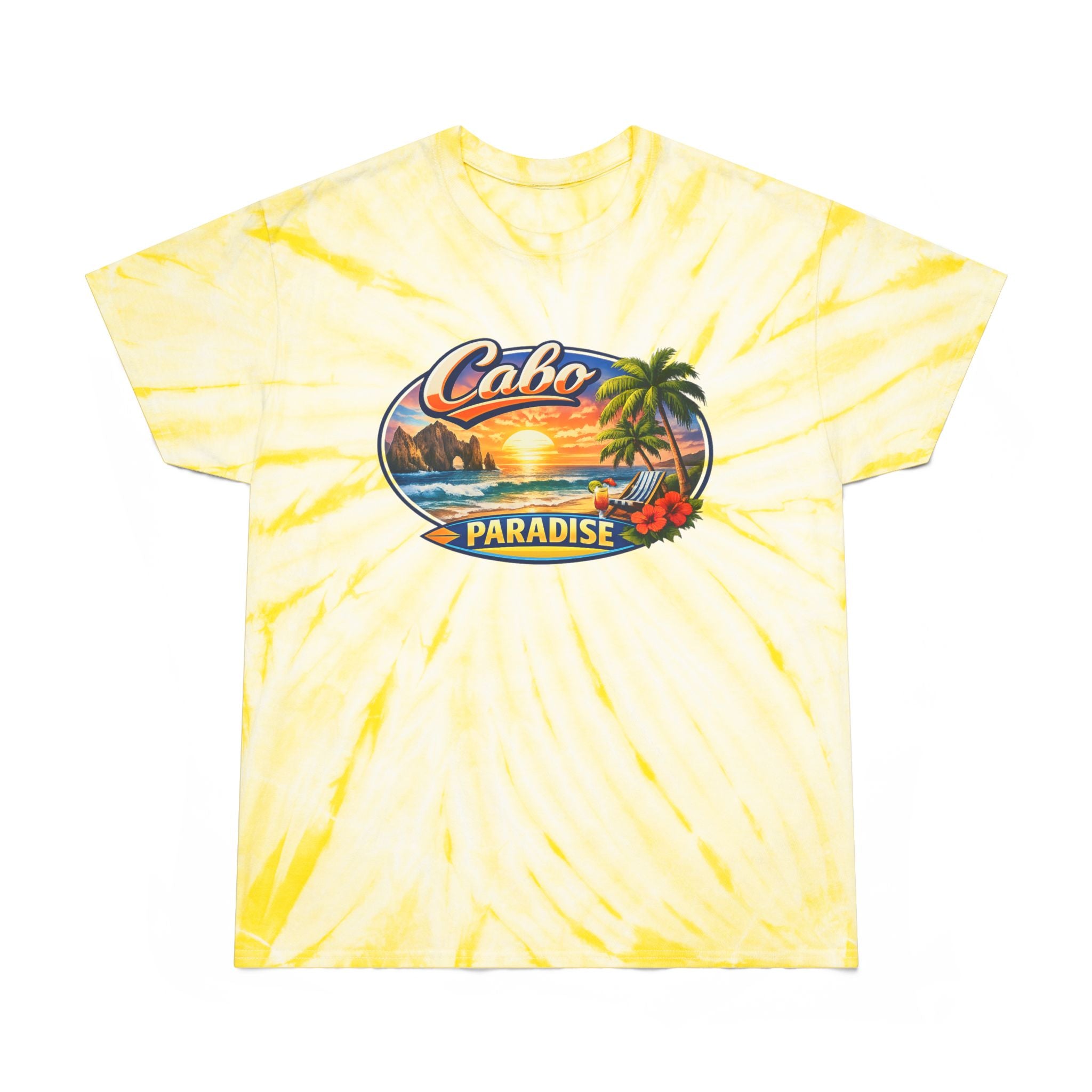 Cabo Paradise Tie-Dye Tee — Yellow Cyclone Beach Shirt