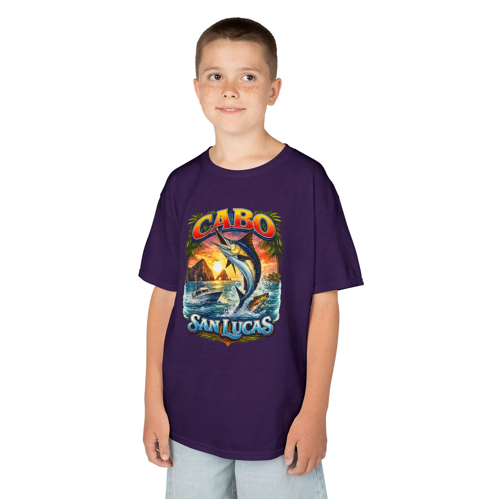 Kids T-Shirt - Cabo San Lucas Marlin Sunset Graphic