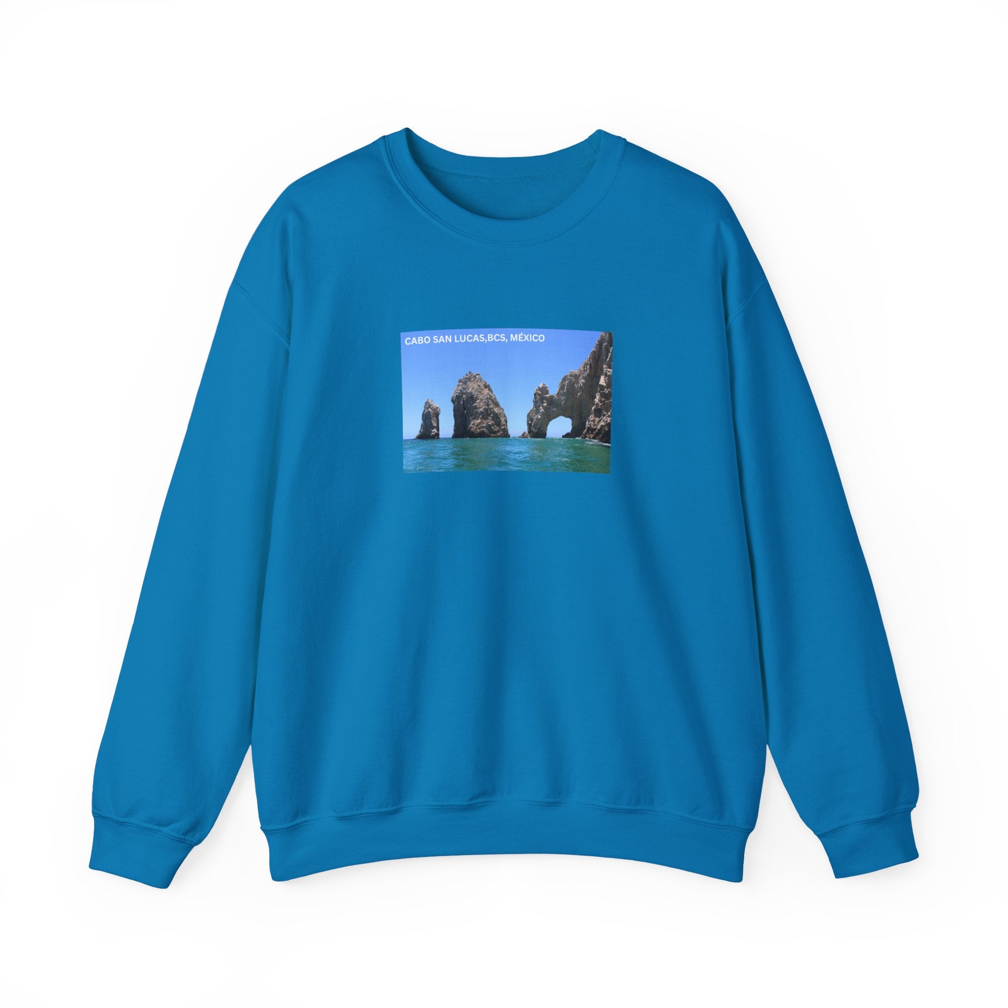 Cabo San Lucas Arch Crewneck Sweatshirt — Mexican Beach Photo Pullover