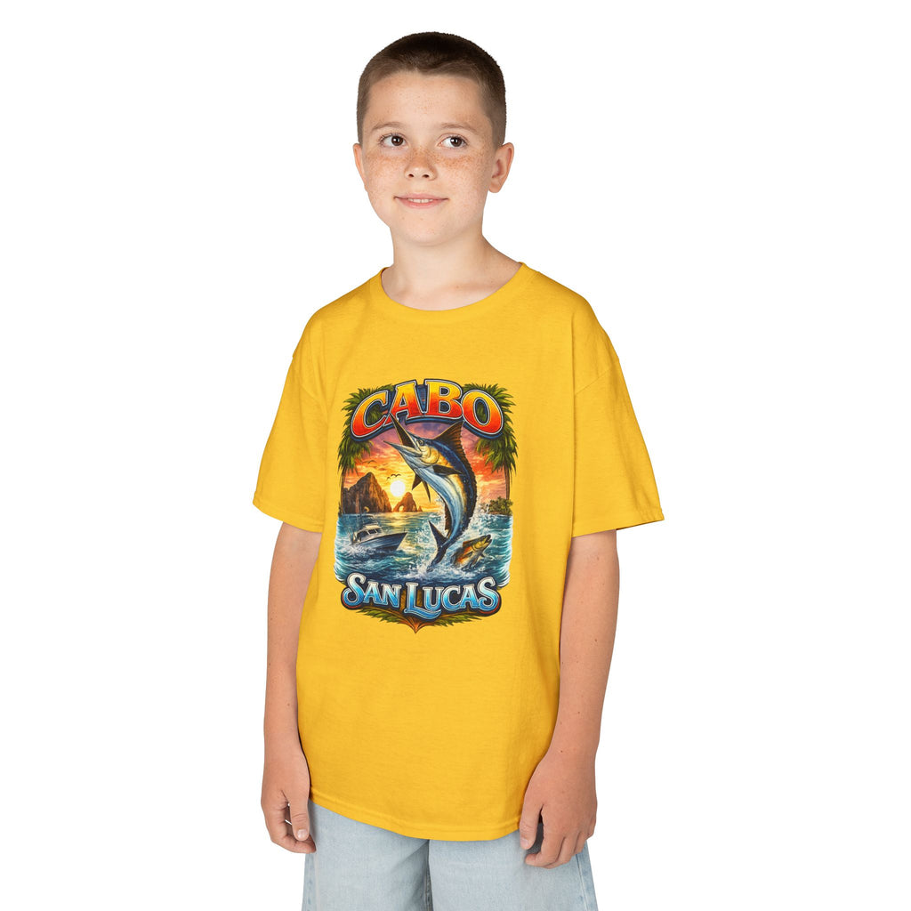 Kids T-Shirt - Cabo San Lucas Marlin Sunset Graphic