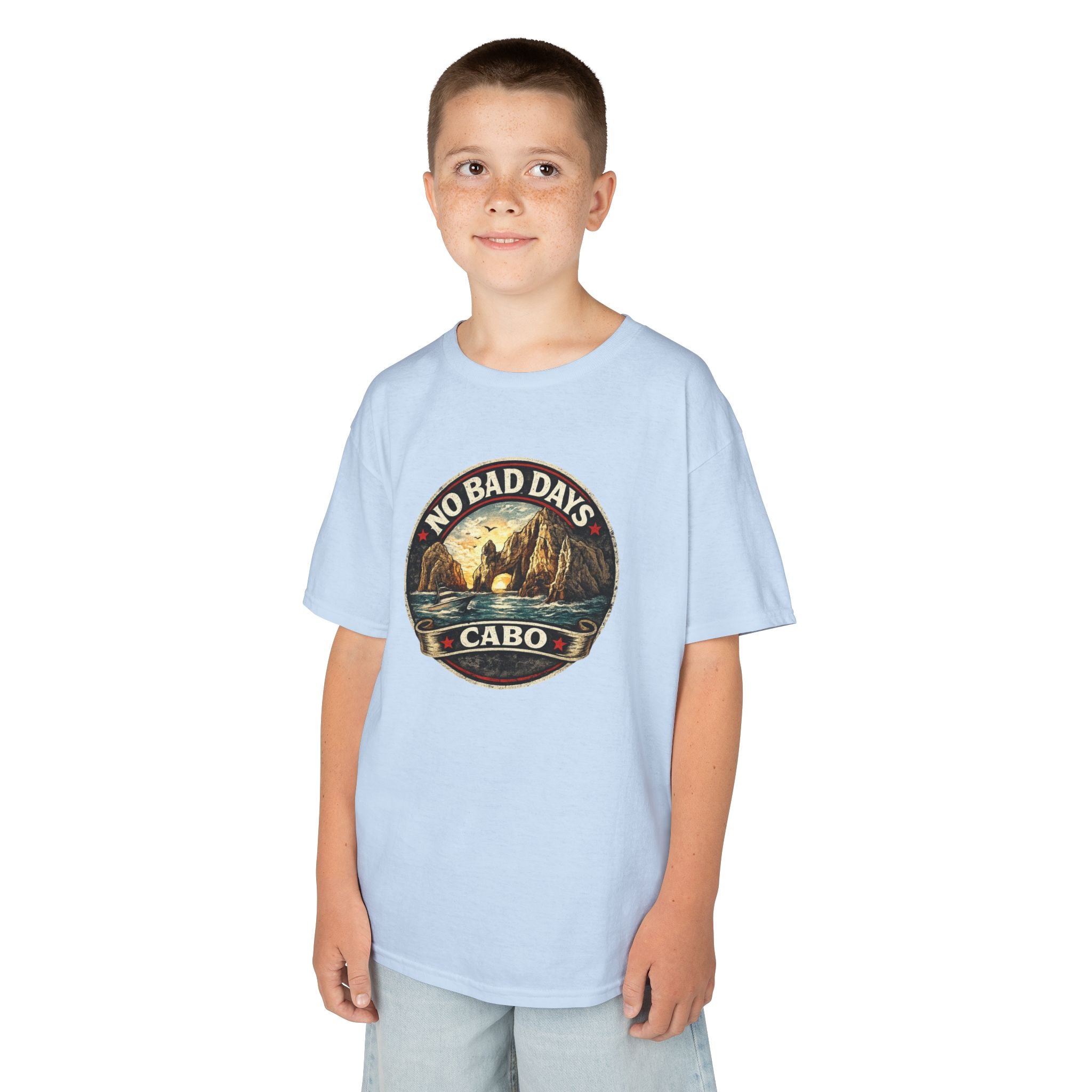 Kids Tee — 'No Bad Days' Cabo Surf Vintage Graphic