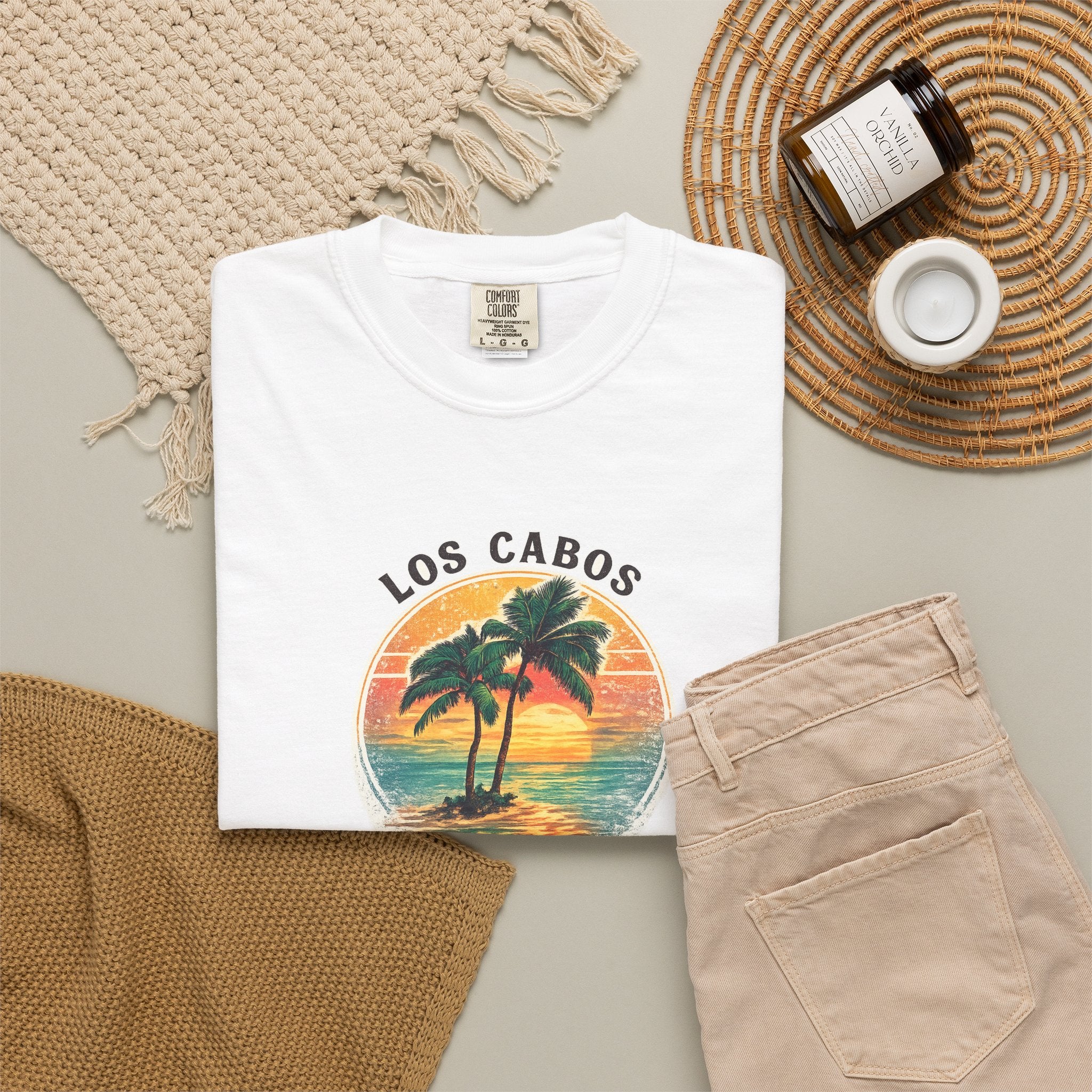 Los Cabos Palms T-Shirt — Tropical Beach Palm Graphic Tee
