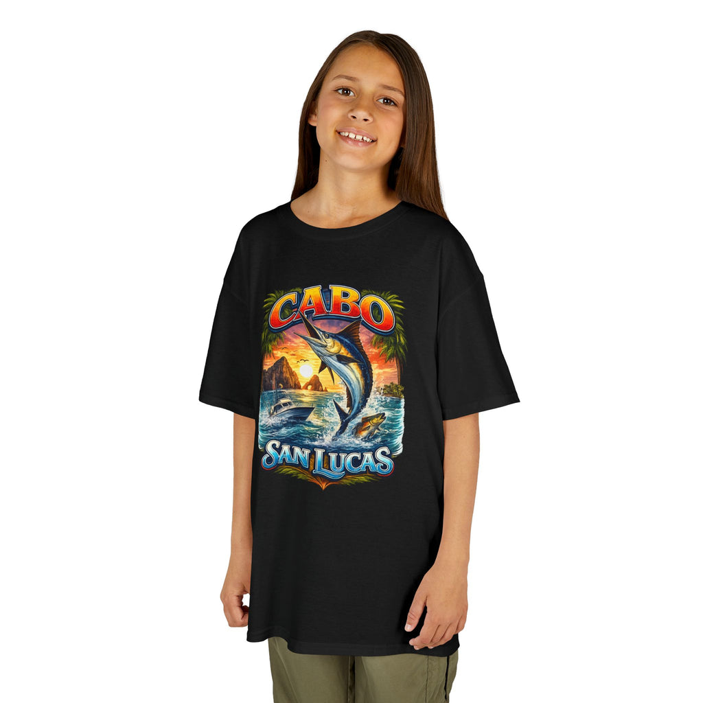 Kids T-Shirt - Cabo San Lucas Marlin Sunset Graphic