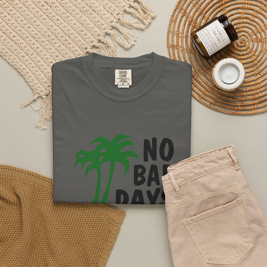 No Bad Days Palm Tree T-Shirt — Casual Beach Vibe Graphic Tee
