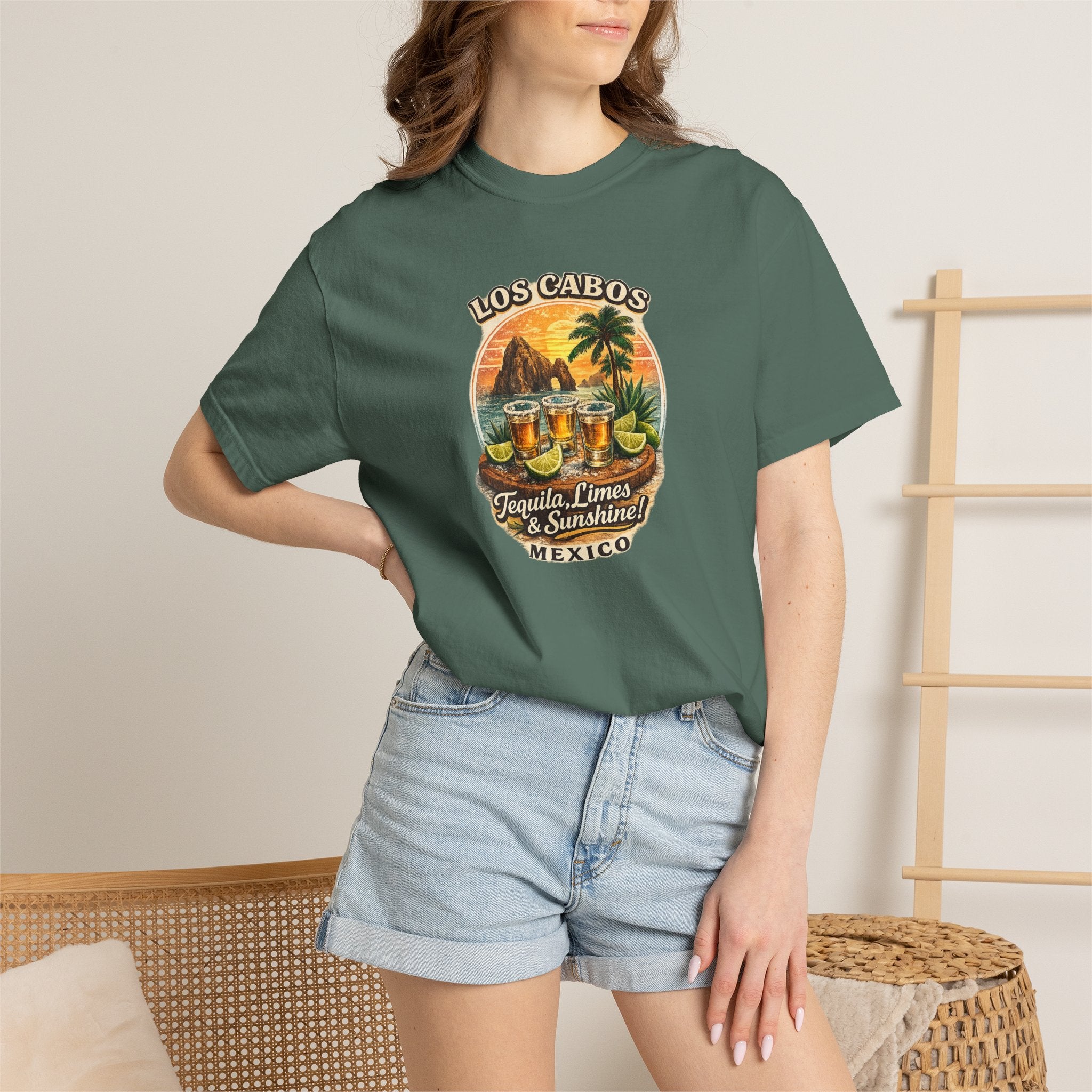 Los Cabos Tequila & Limes T-Shirt — Mexico Beach Vacation Tee