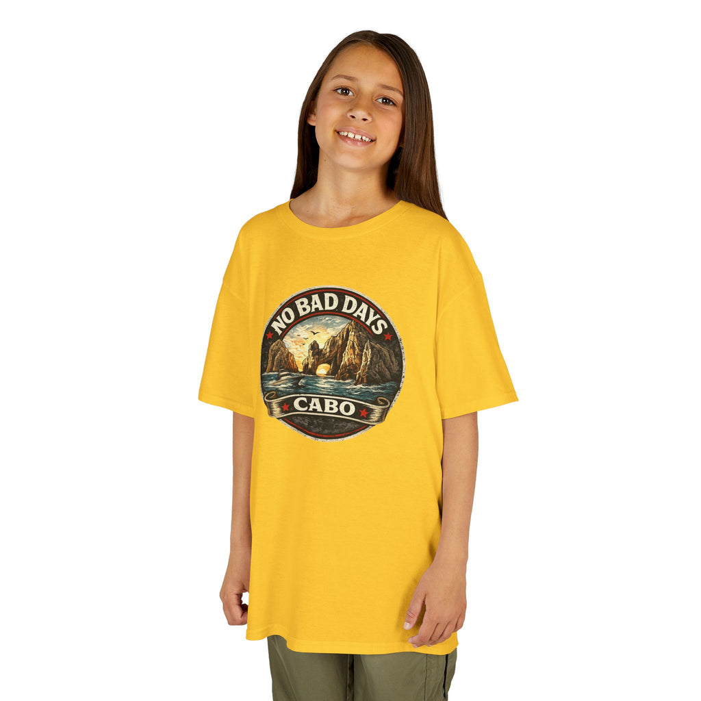 Kids Tee — 'No Bad Days' Cabo Surf Vintage Graphic