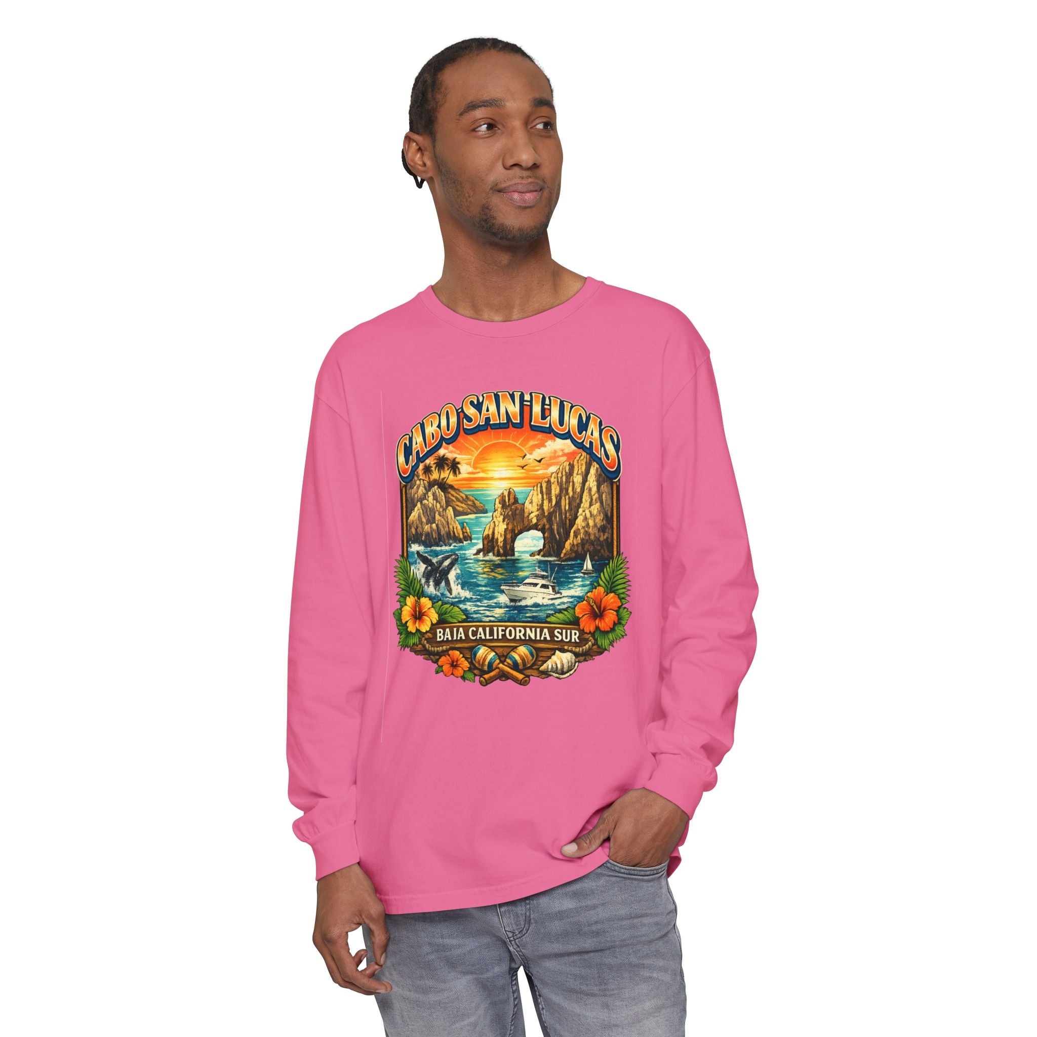 Cabo San Lucas Long Sleeve T-Shirt – Baja California Sun Beach Graphic