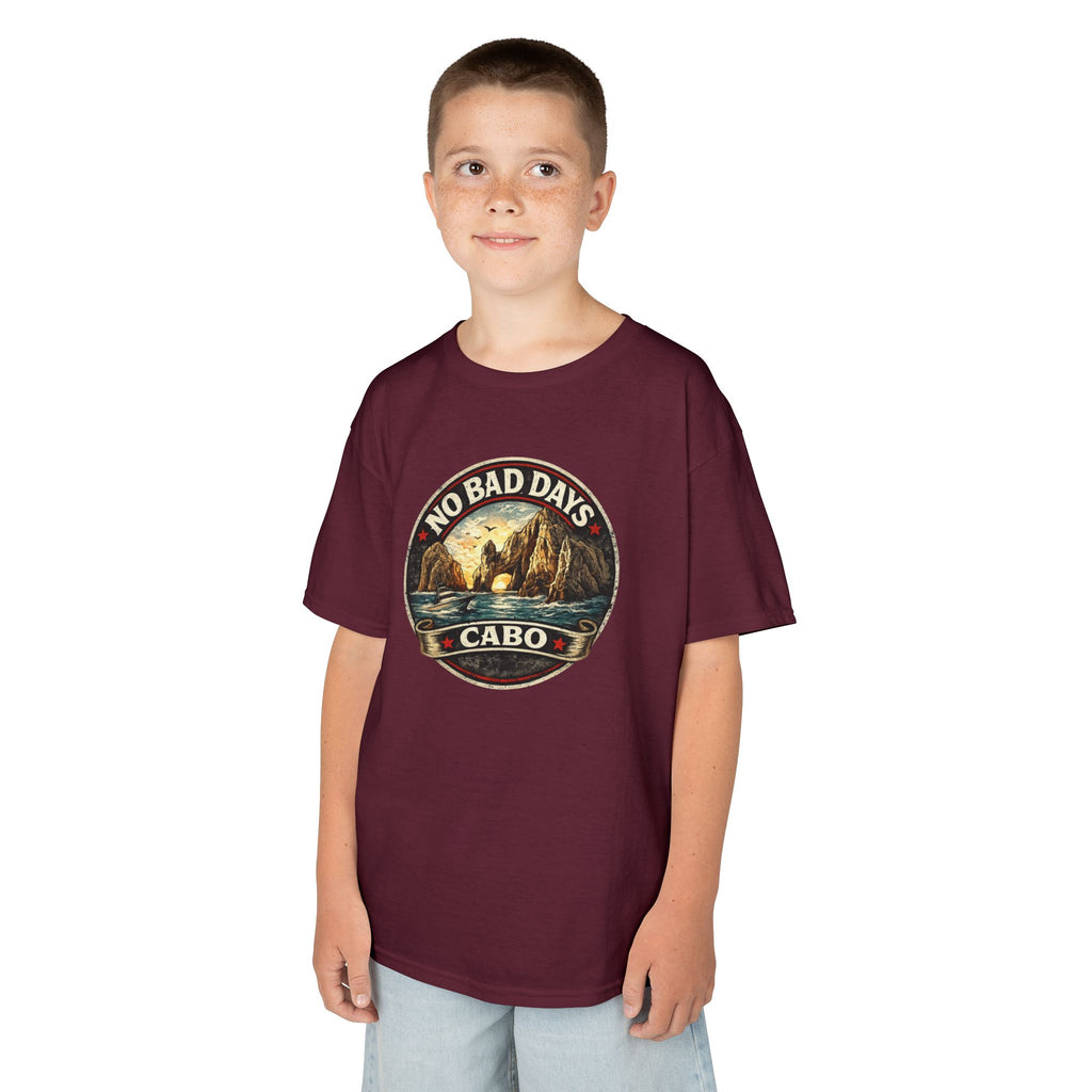 Kids Tee — 'No Bad Days' Cabo Surf Vintage Graphic
