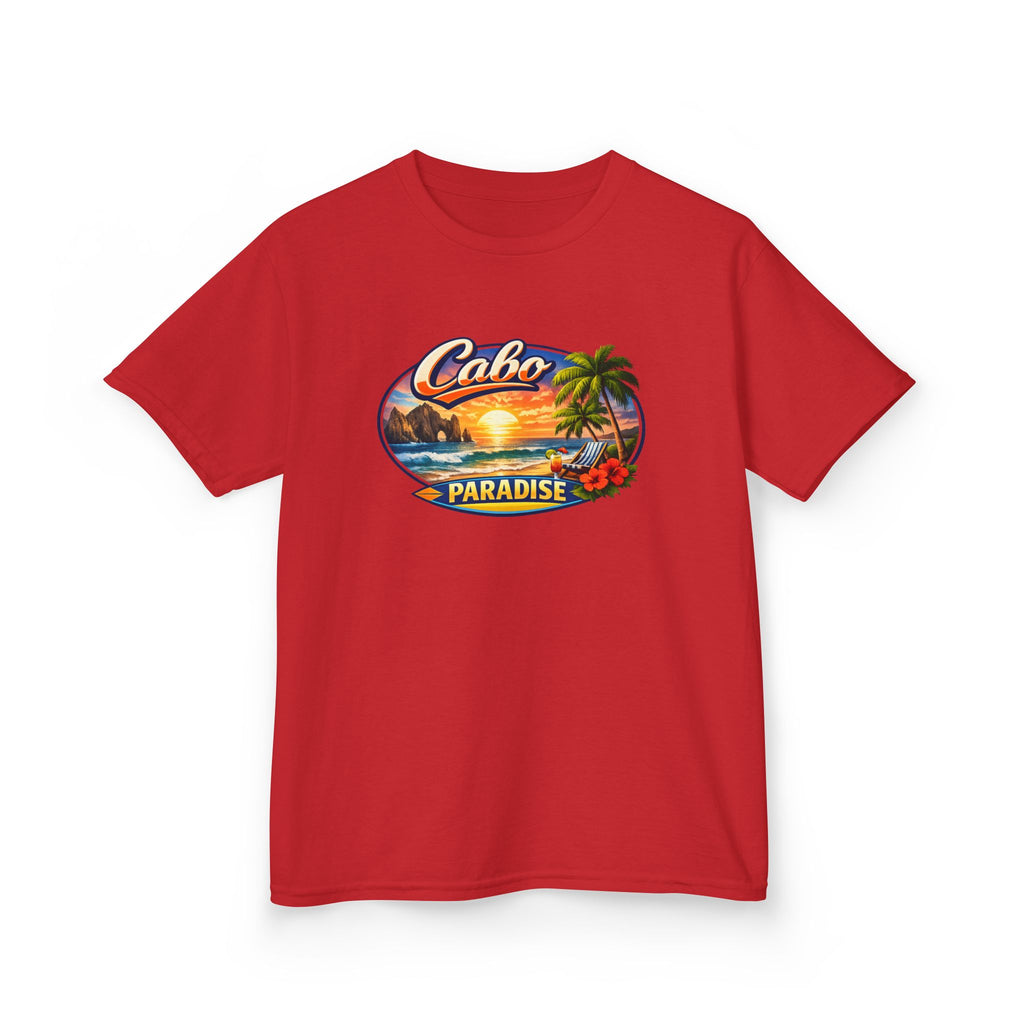 Kids Tee — "Cabo Paradise" Sunset Beach Graphic