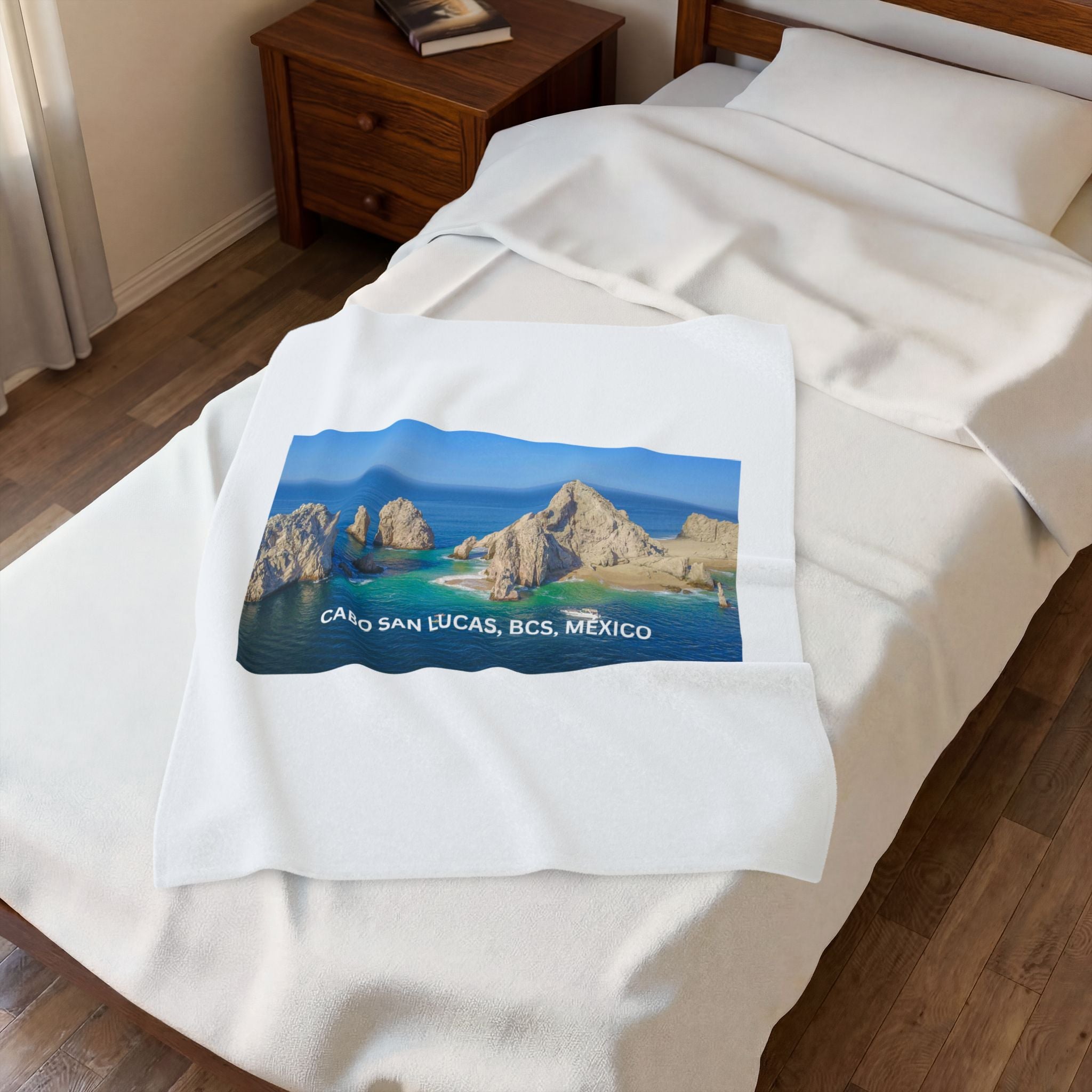 Velveteen Plush Blanket of Cabo San Lucas Arch