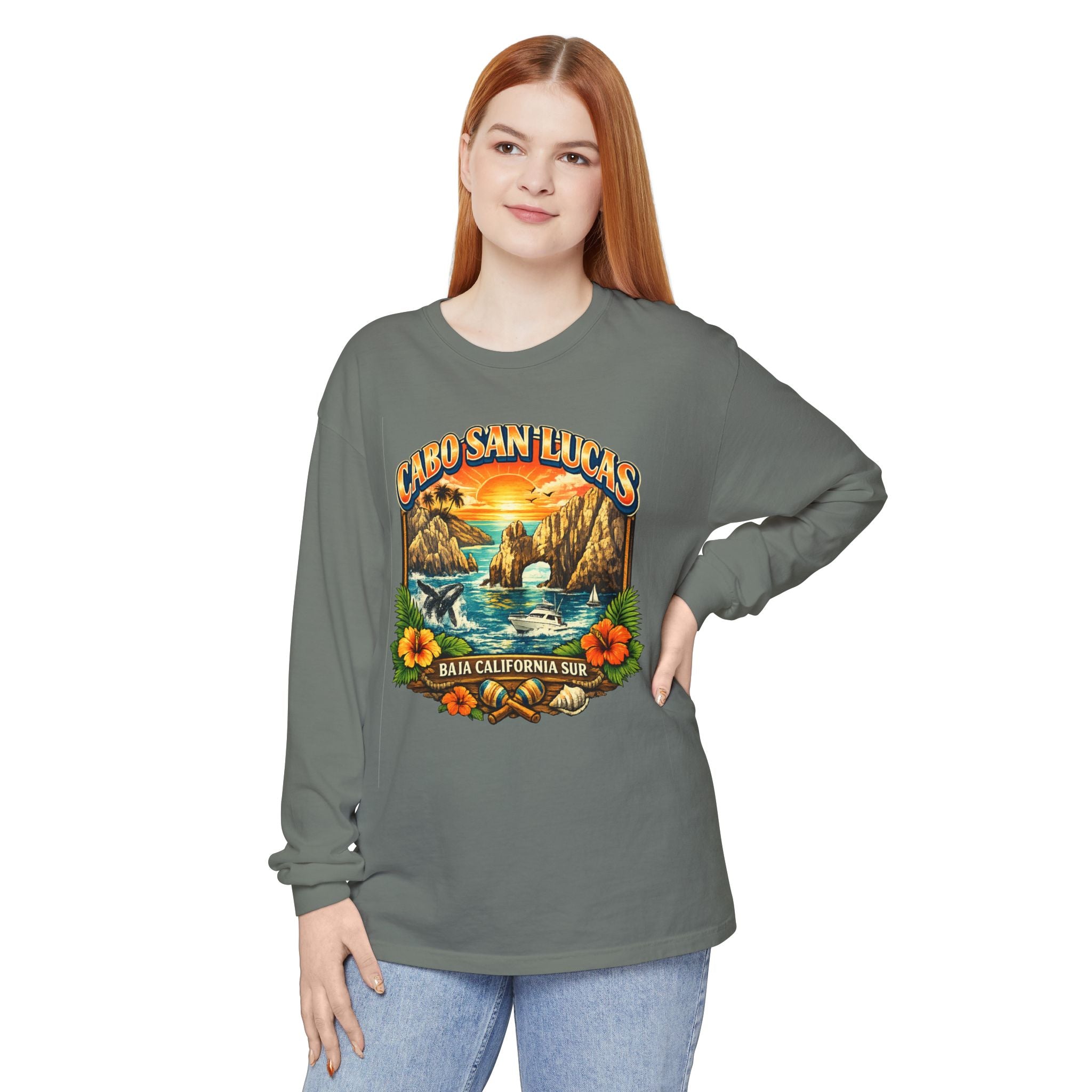 Cabo San Lucas Long Sleeve T-Shirt – Baja California Sun Beach Graphic
