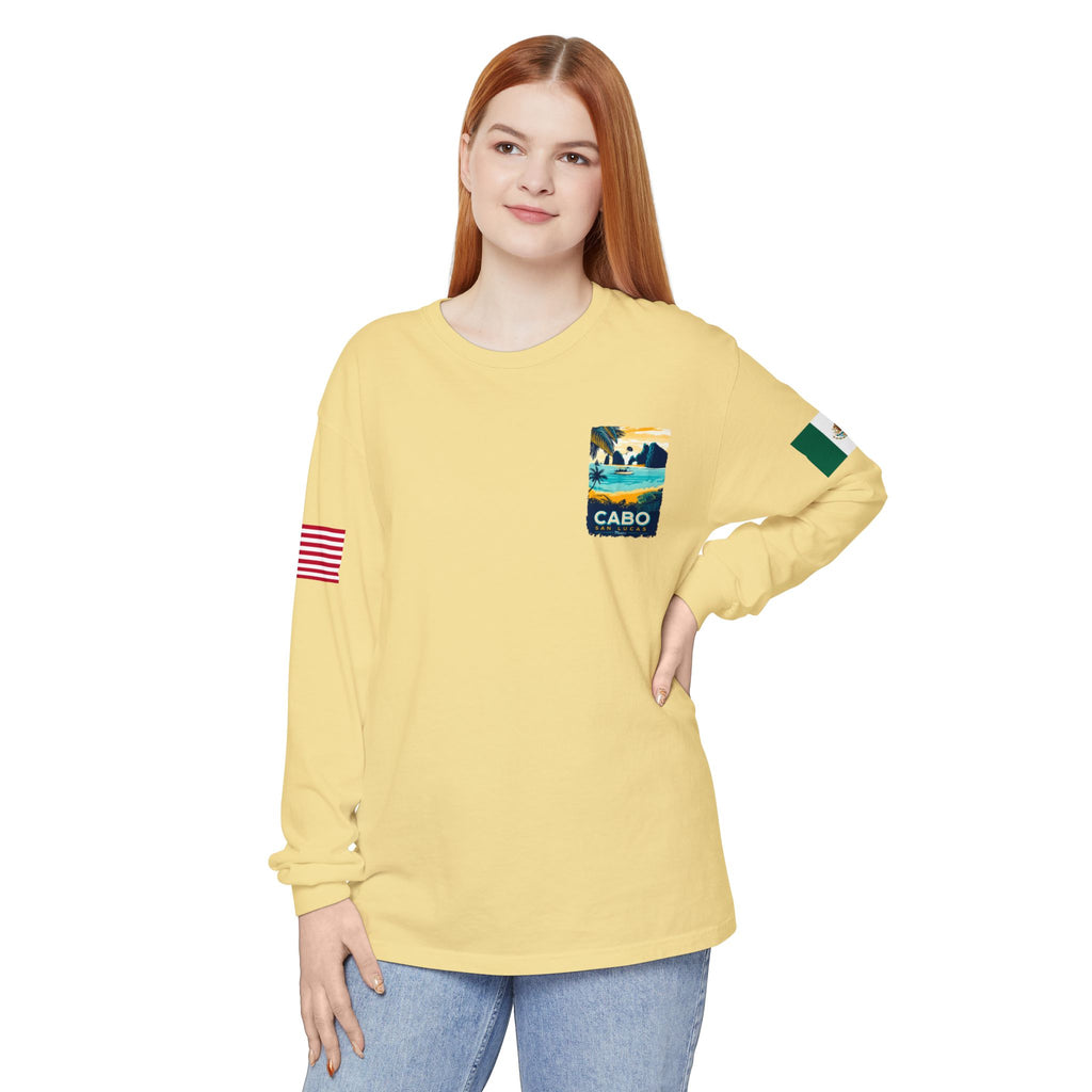 Cabo San Lucas Long Sleeve Tee — Vintage Beach Graphic