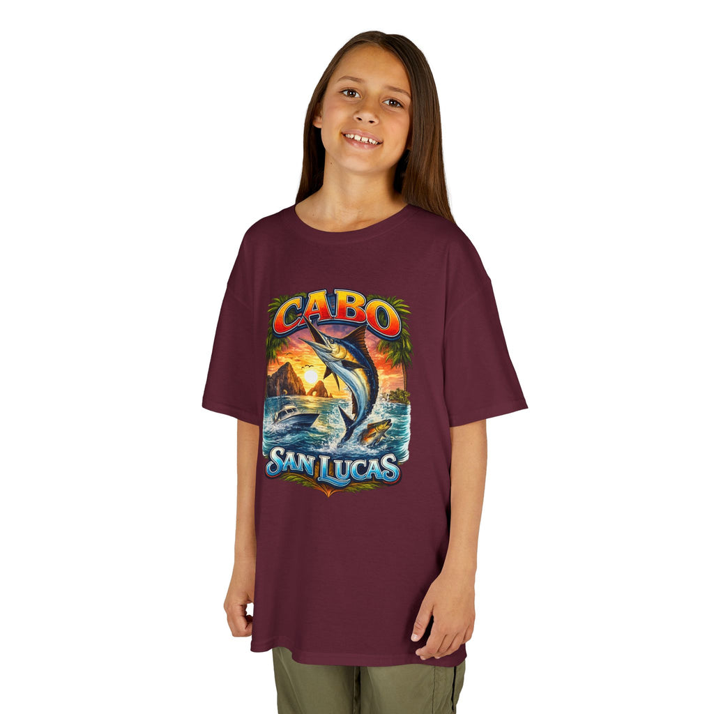 Kids T-Shirt - Cabo San Lucas Marlin Sunset Graphic