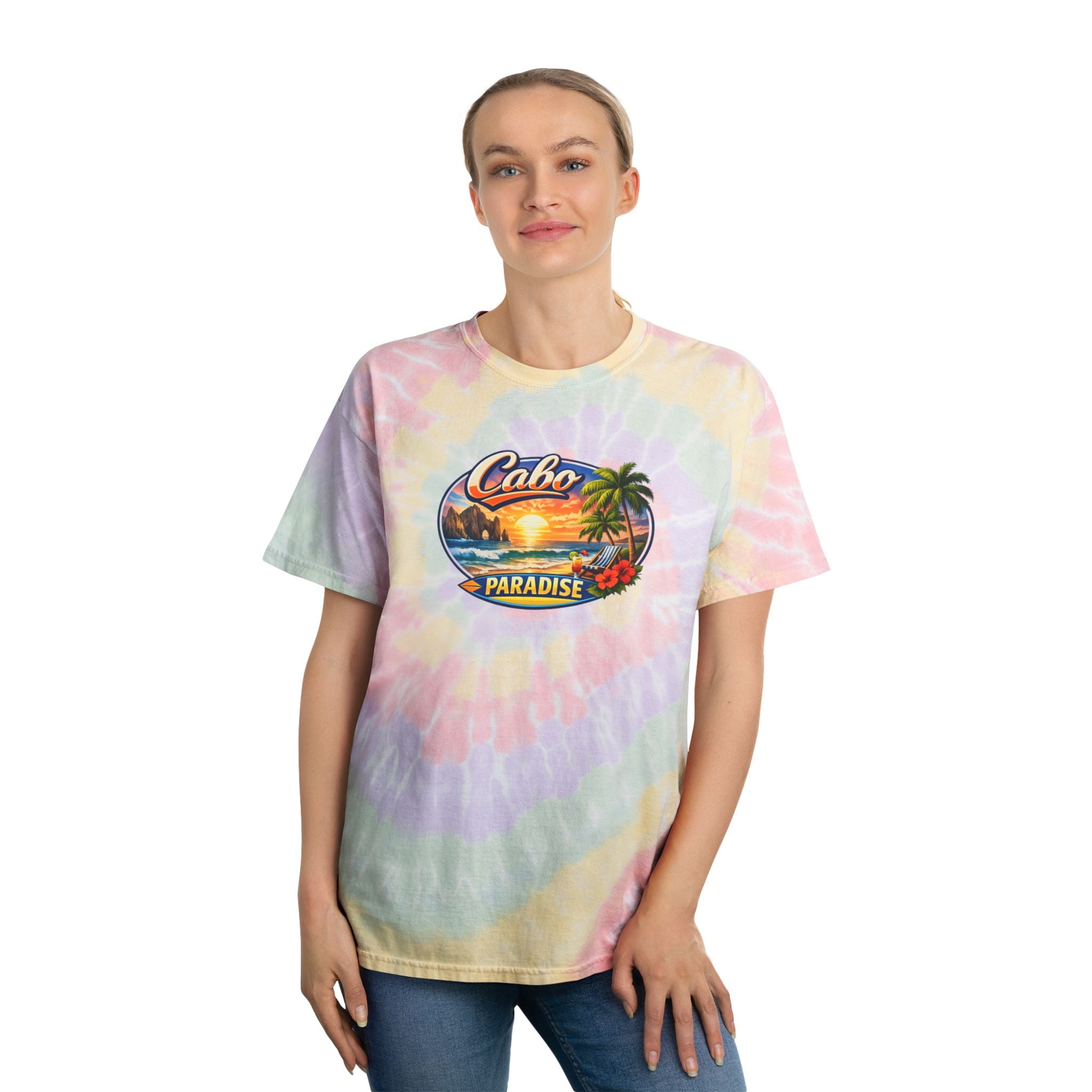 Cabo Paradise Spiral Tie-Dye Tee