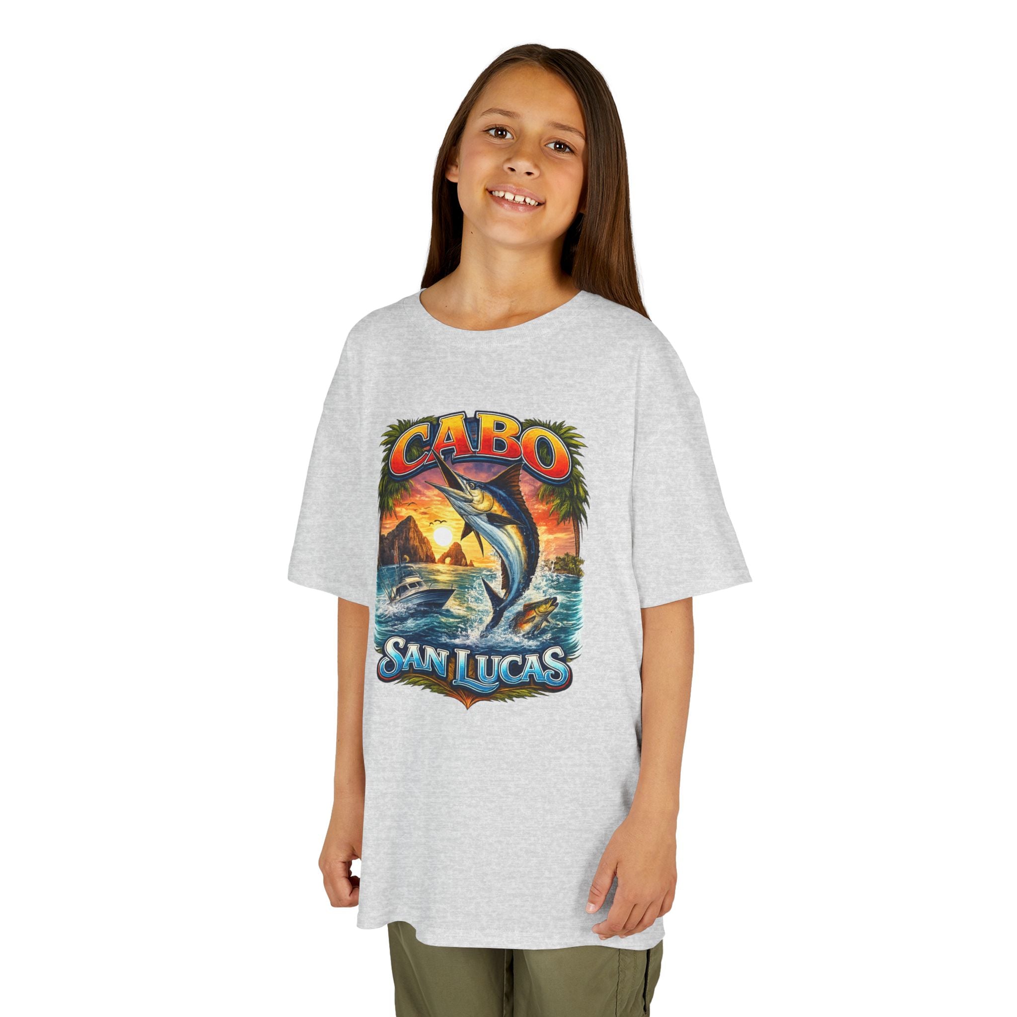 Kids T-Shirt - Cabo San Lucas Marlin Sunset Graphic