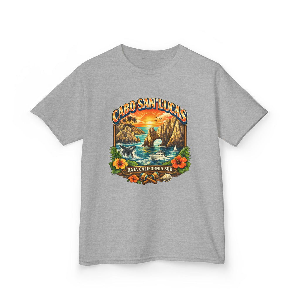 Kids Tee — "Cabo San Lucas" Sunset Tropical Beach Graphic