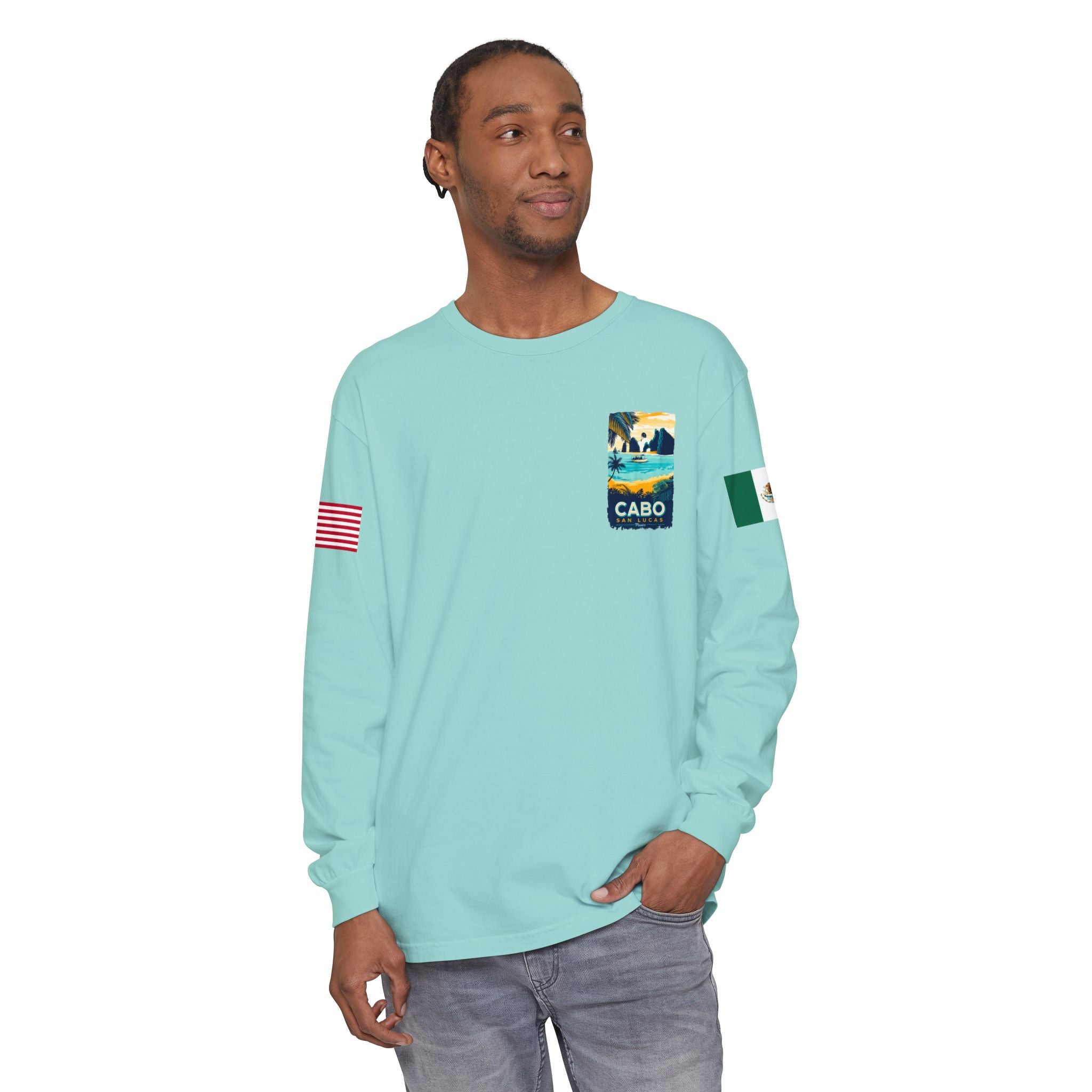 Cabo San Lucas Long Sleeve Tee — Vintage Beach Graphic