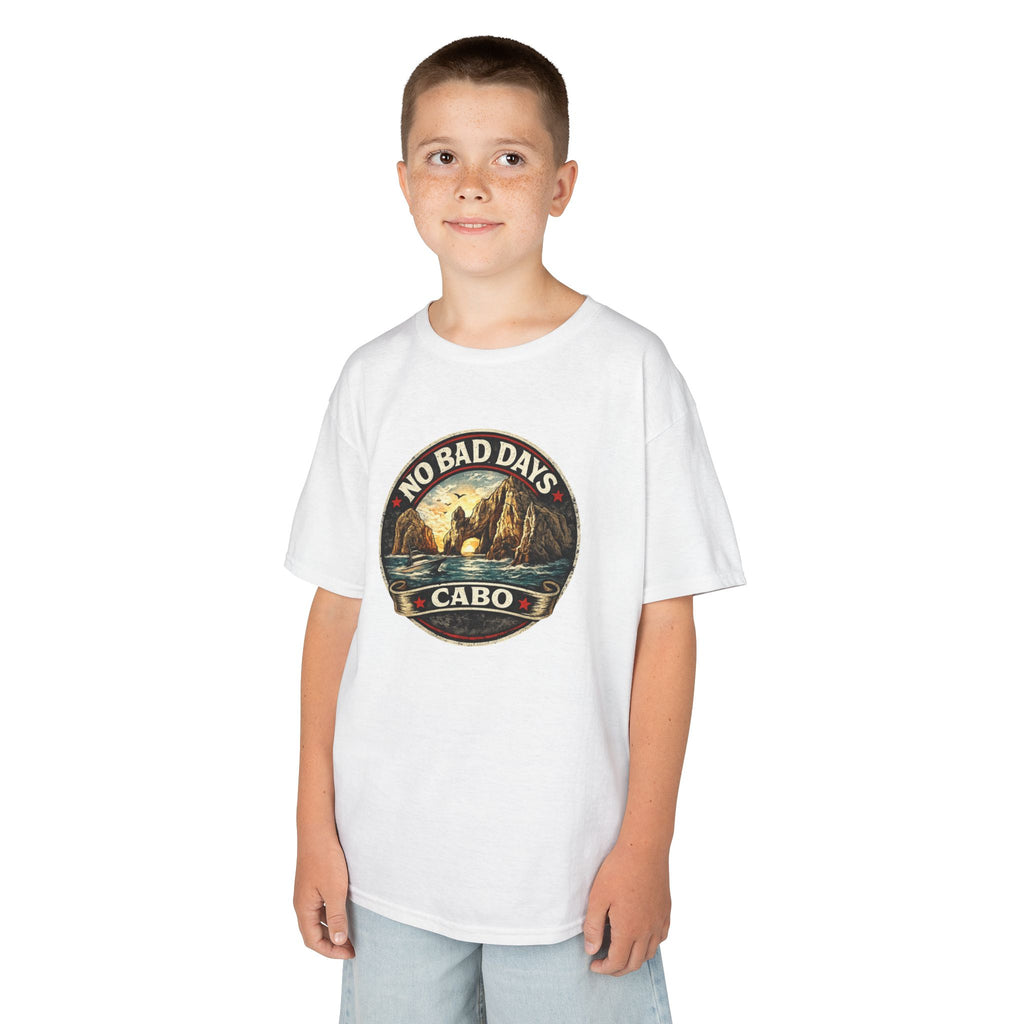 Kids Tee — 'No Bad Days' Cabo Surf Vintage Graphic