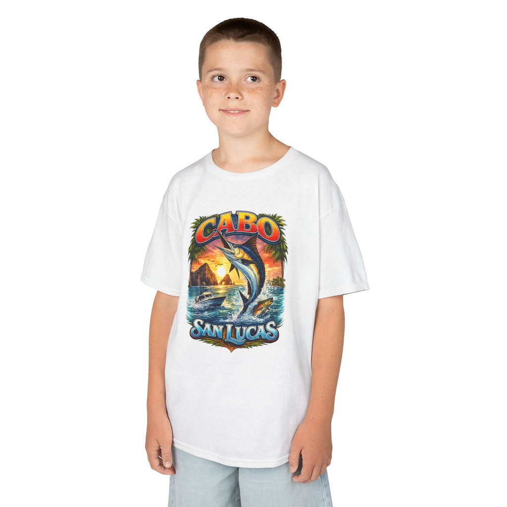 Kids T-Shirt - Cabo San Lucas Marlin Sunset Graphic