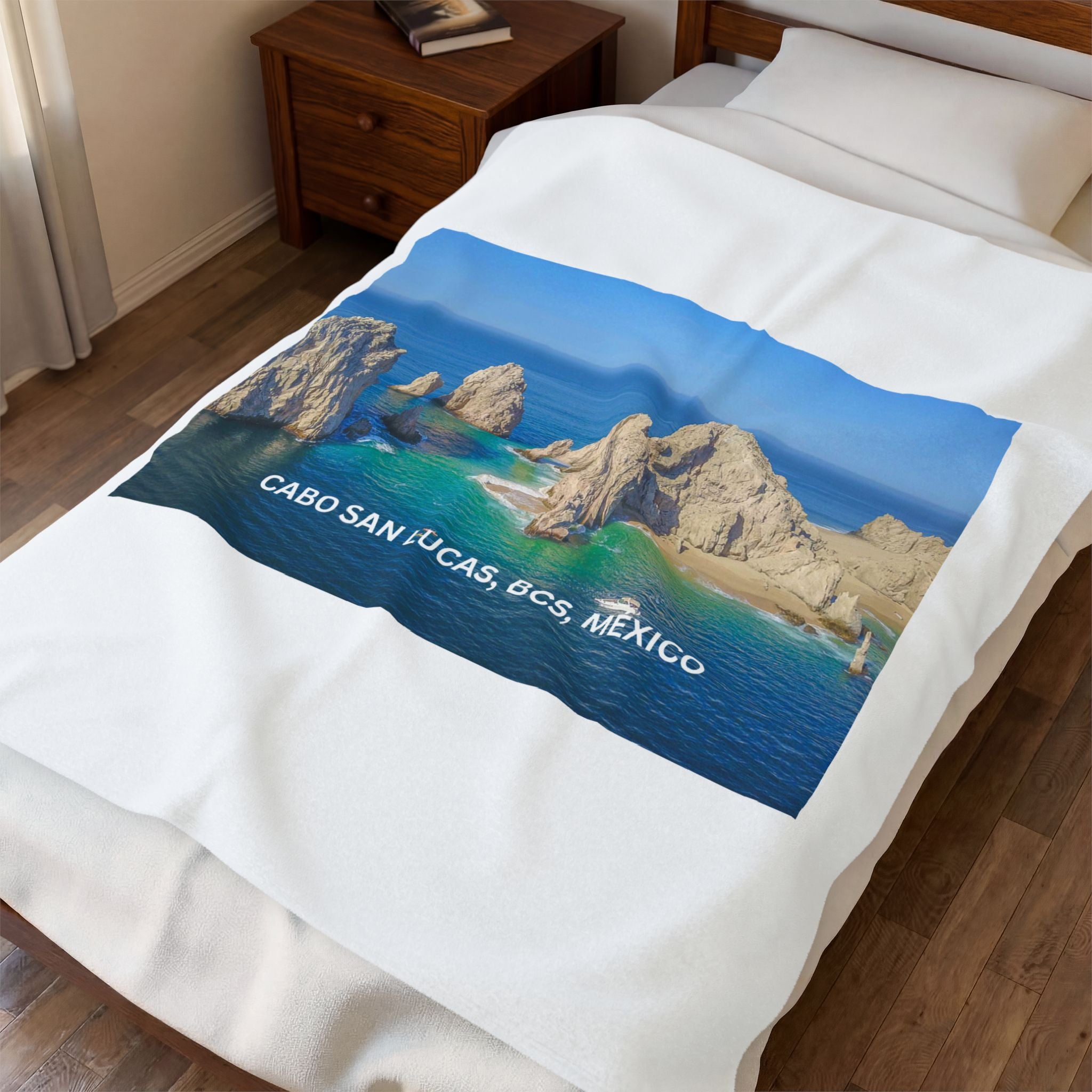 Velveteen Plush Blanket of Cabo San Lucas Arch