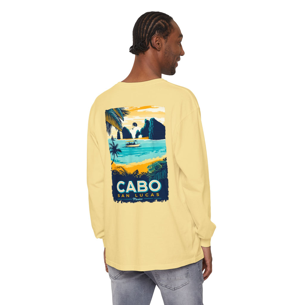 Cabo San Lucas Long Sleeve Tee — Vintage Beach Graphic