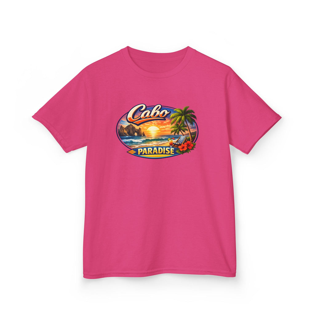Kids Tee — "Cabo Paradise" Sunset Beach Graphic