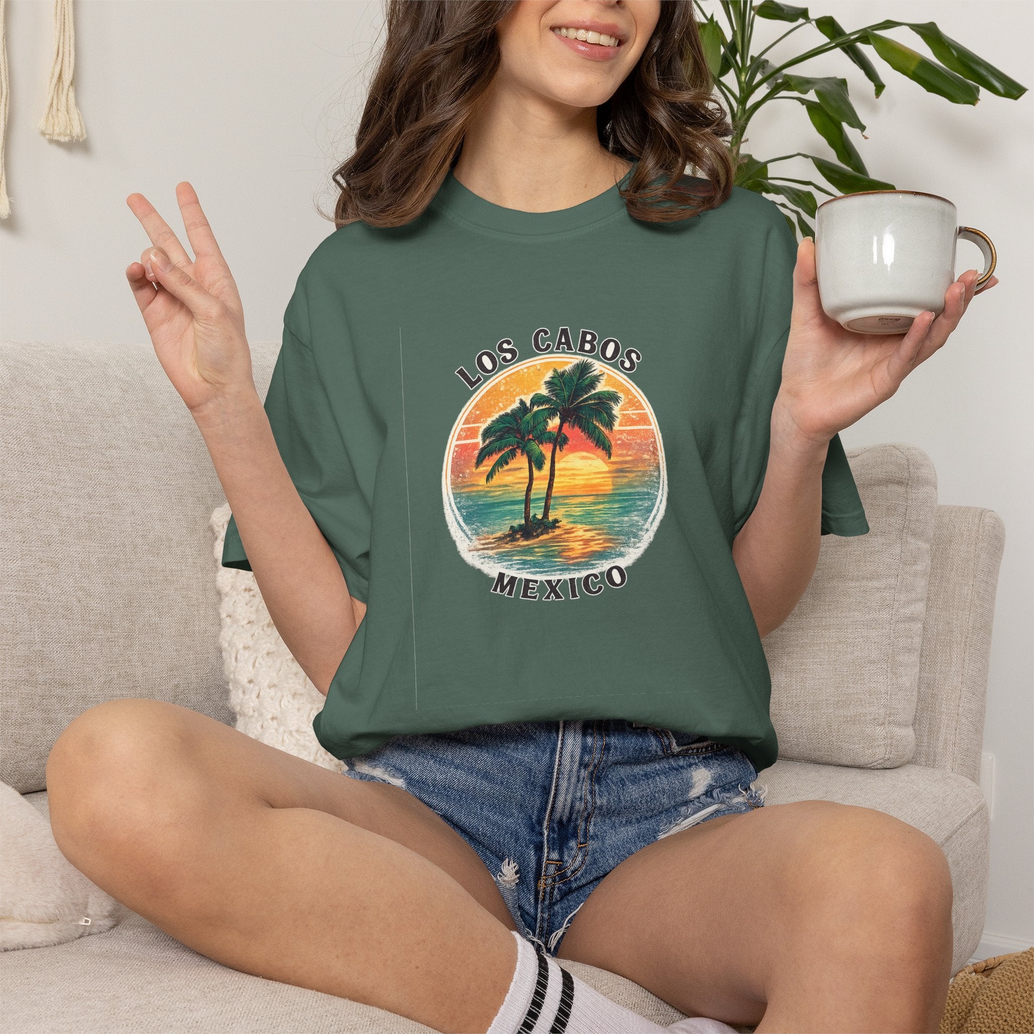 Los Cabos Palms T-Shirt — Tropical Beach Palm Graphic Tee