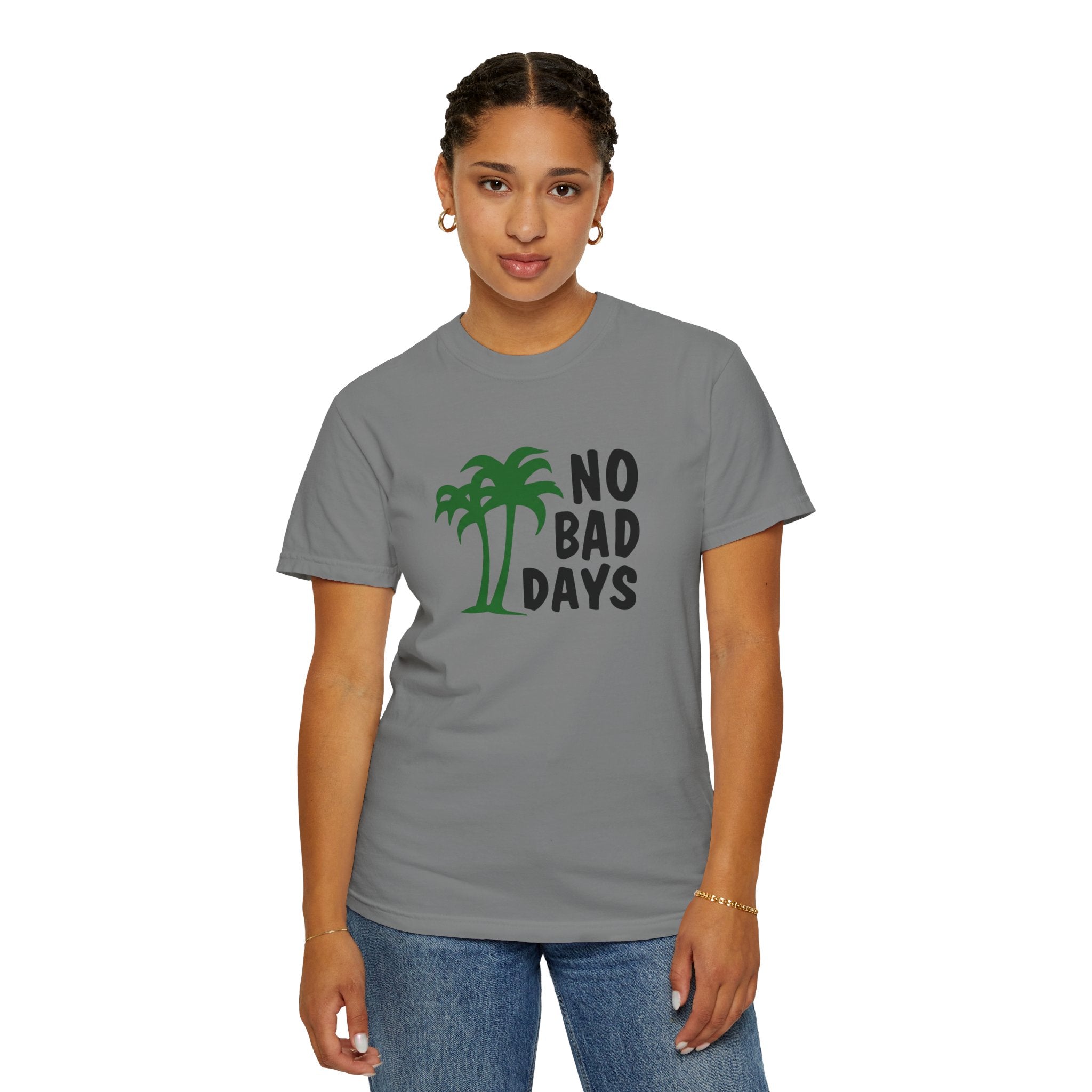 No Bad Days Palm Tree T-Shirt — Casual Beach Vibe Graphic Tee