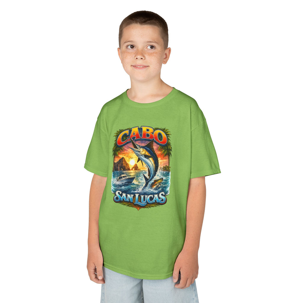 Kids T-Shirt - Cabo San Lucas Marlin Sunset Graphic