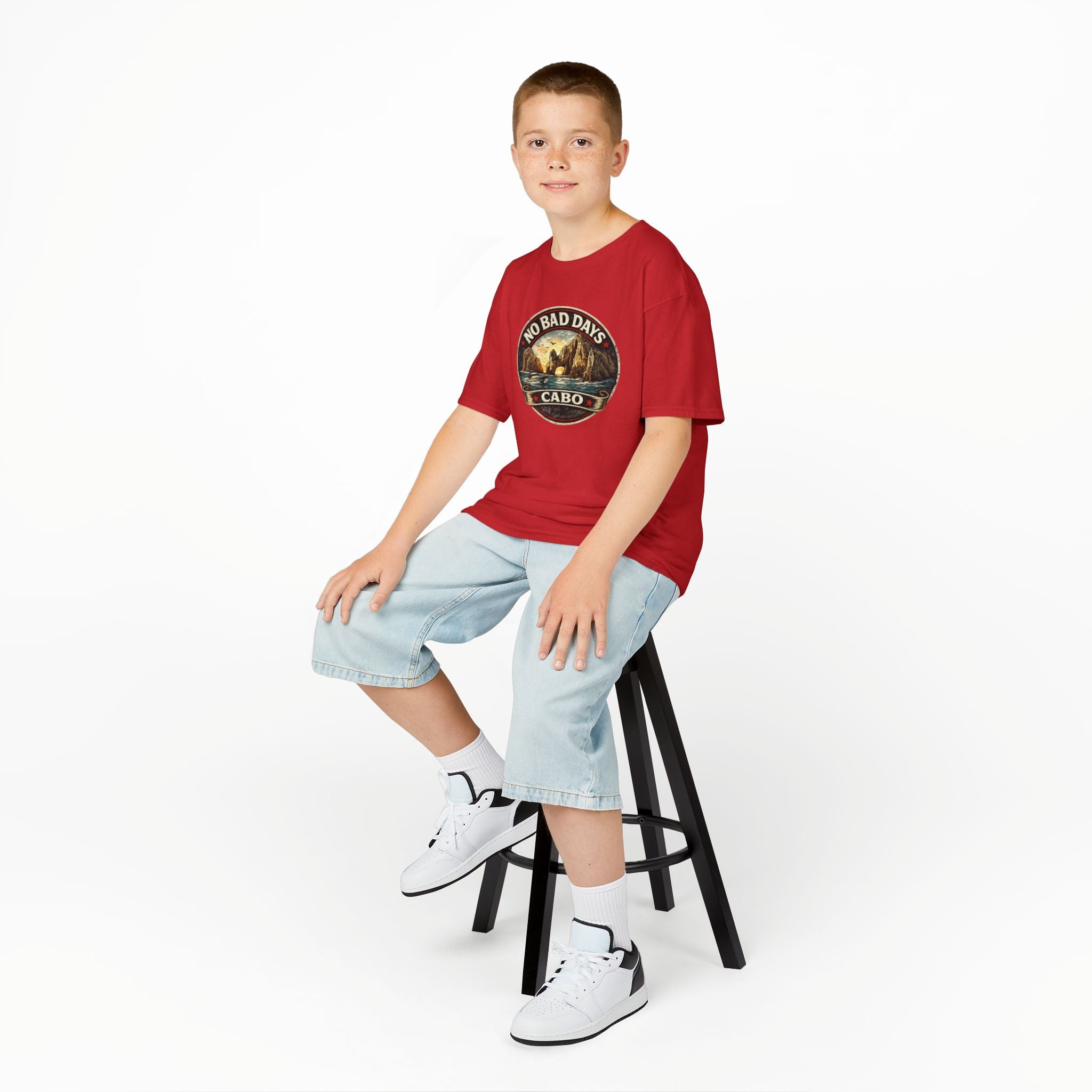 Kids Tee — 'No Bad Days' Cabo Surf Vintage Graphic