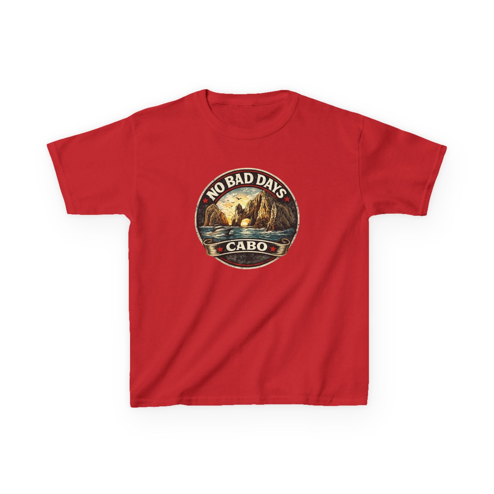 Kids Tee — 'No Bad Days' Cabo Surf Vintage Graphic