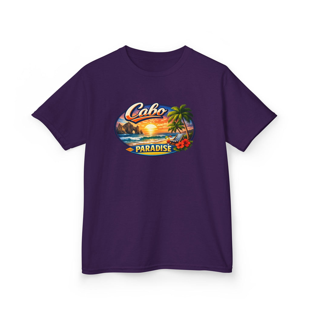 Kids Tee — "Cabo Paradise" Sunset Beach Graphic