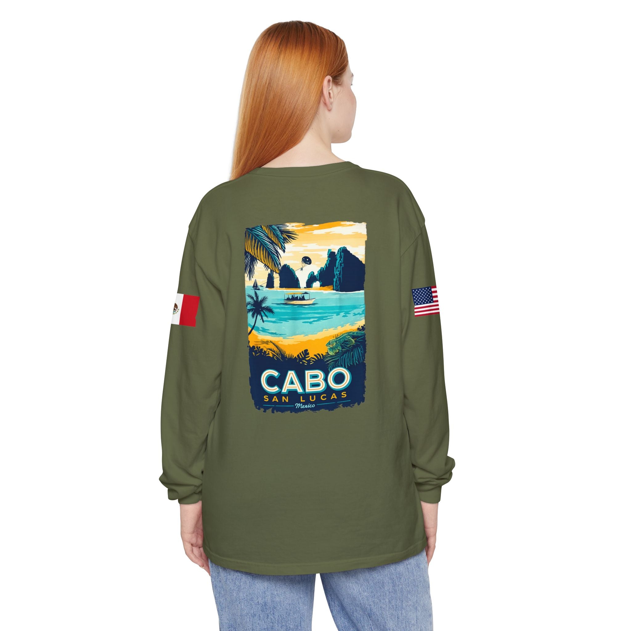 Cabo San Lucas Long Sleeve Tee — Vintage Beach Graphic