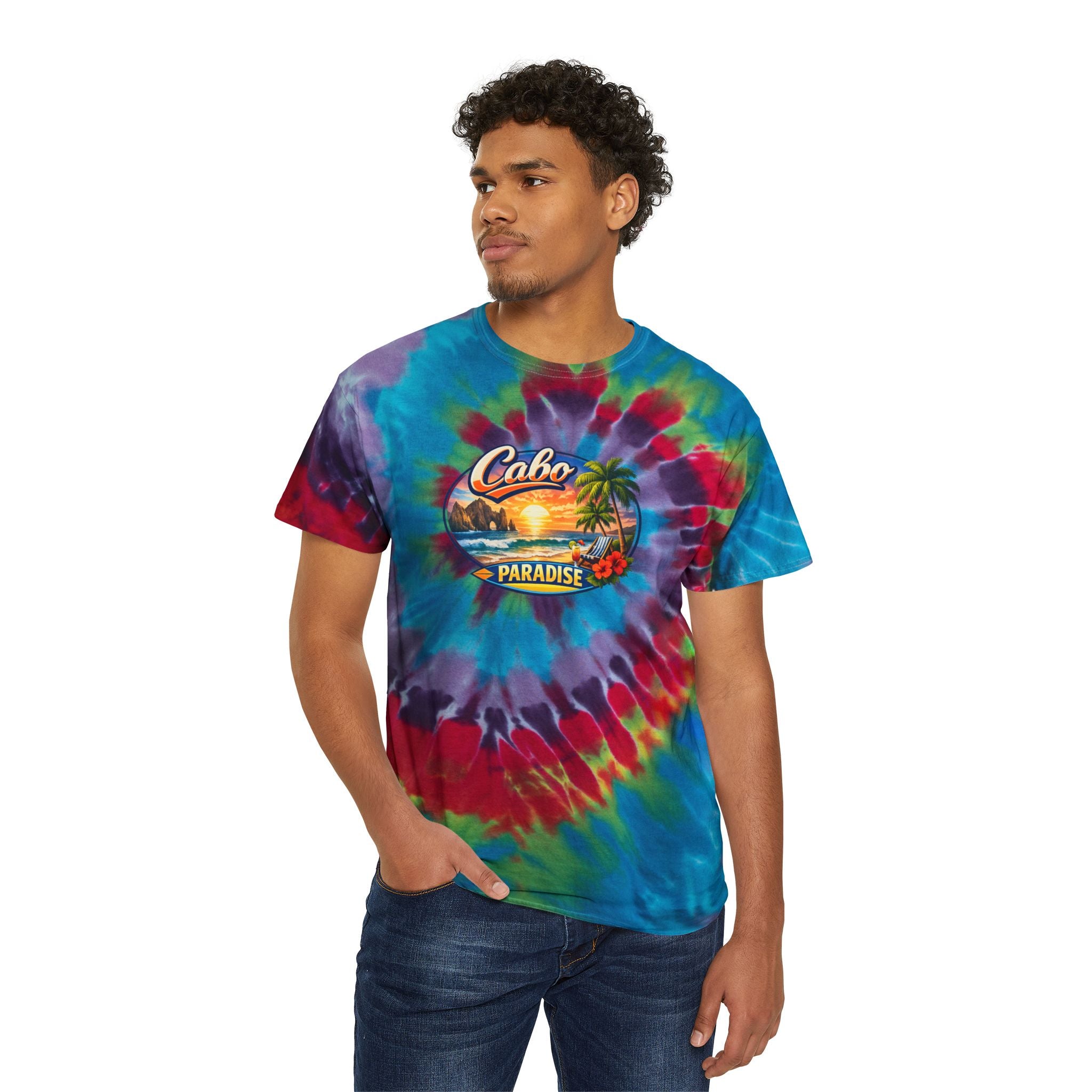 Cabo Paradise Spiral Tie-Dye Tee