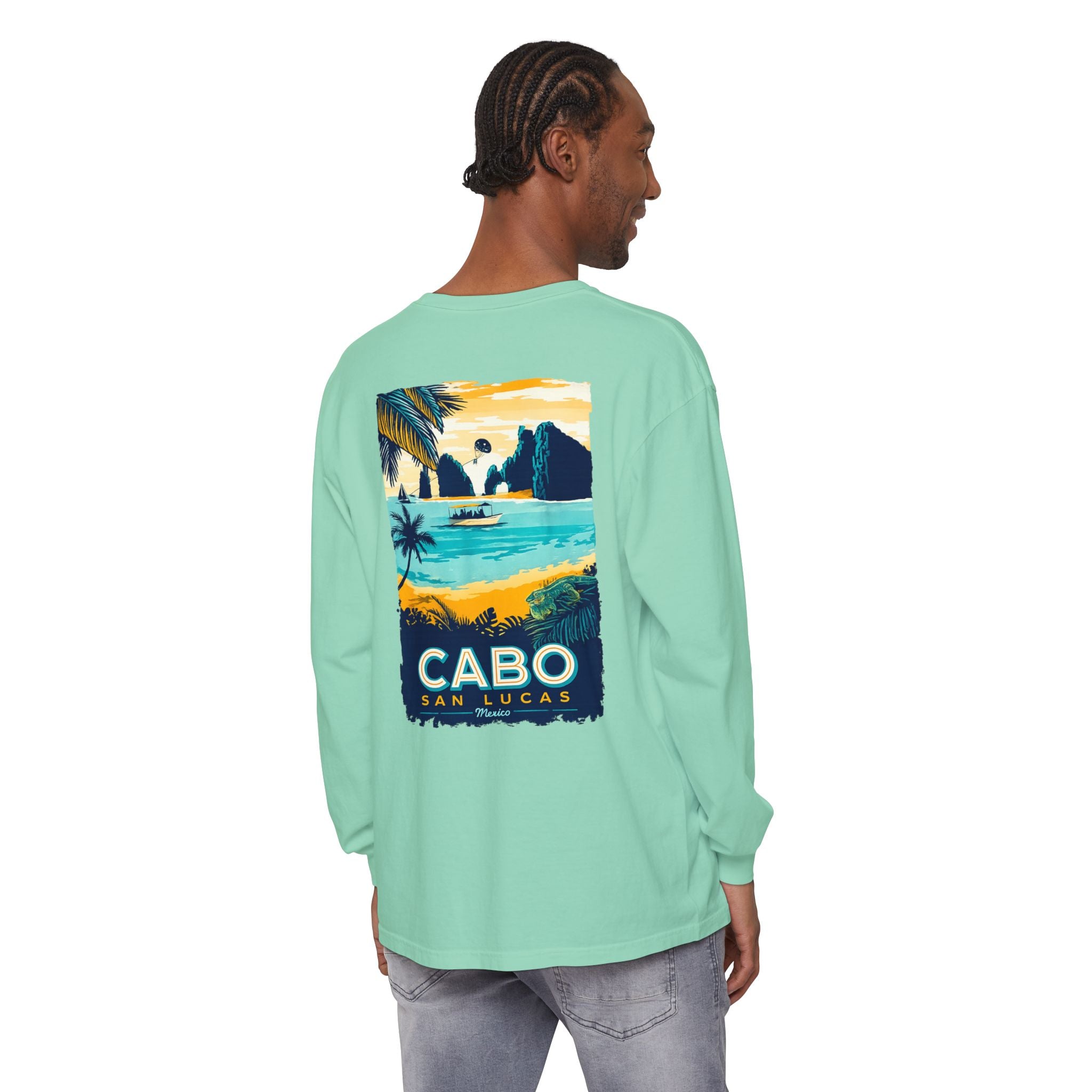 Cabo San Lucas Long Sleeve Tee — Vintage Beach Graphic