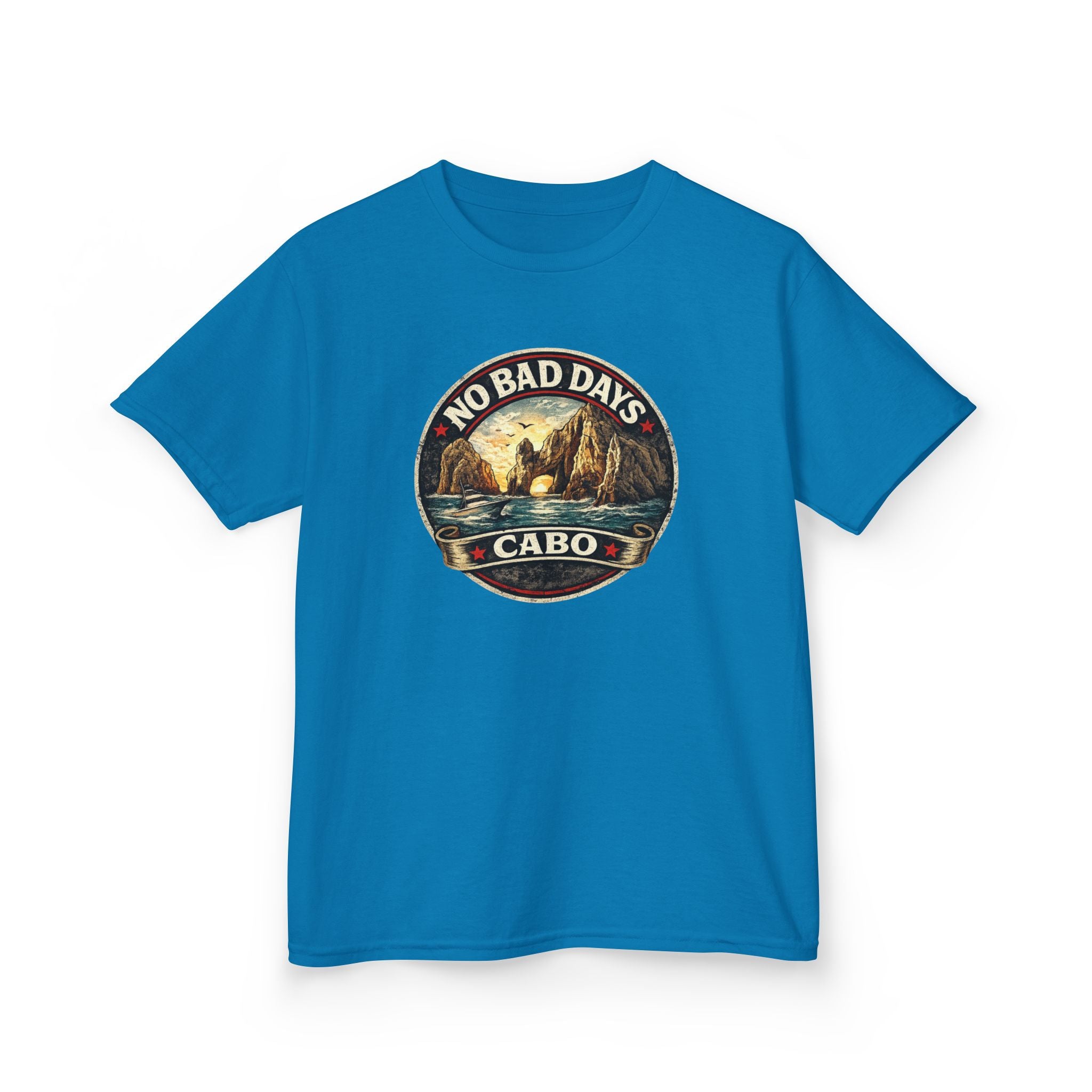 Kids Tee — 'No Bad Days' Cabo Surf Vintage Graphic