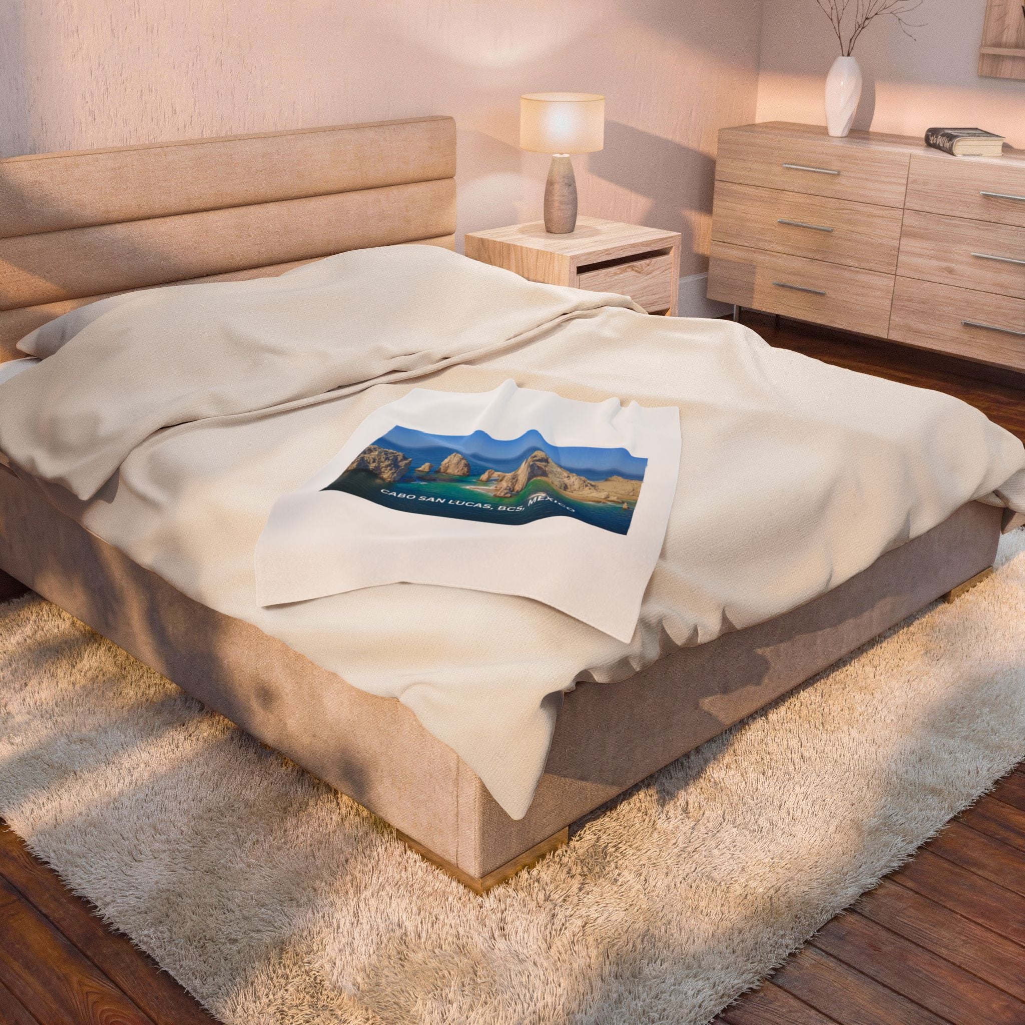 Velveteen Plush Blanket of Cabo San Lucas Arch