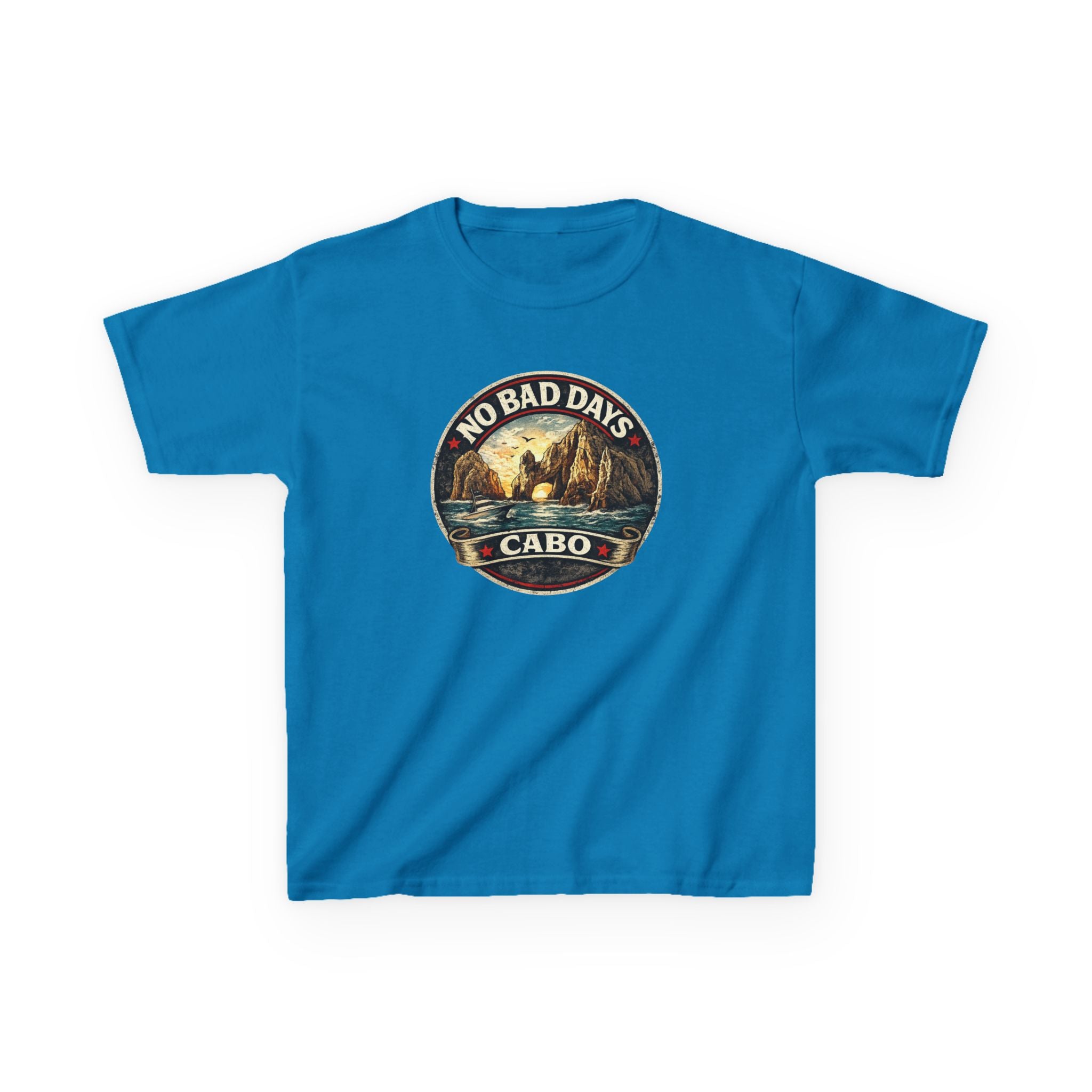 Kids Tee — 'No Bad Days' Cabo Surf Vintage Graphic