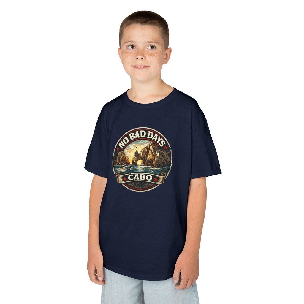 Kids Tee — 'No Bad Days' Cabo Surf Vintage Graphic