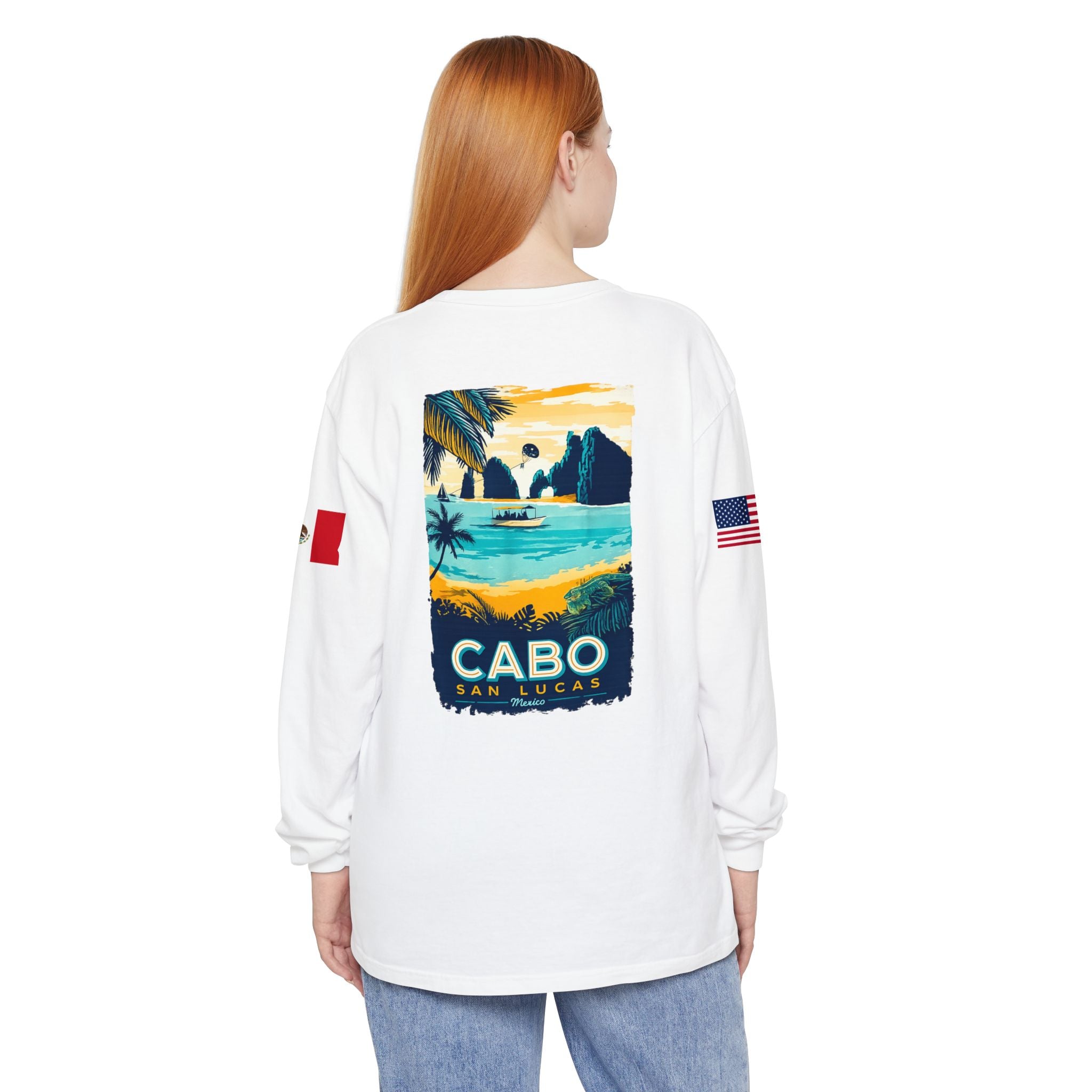 Cabo San Lucas Long Sleeve Tee — Vintage Beach Graphic