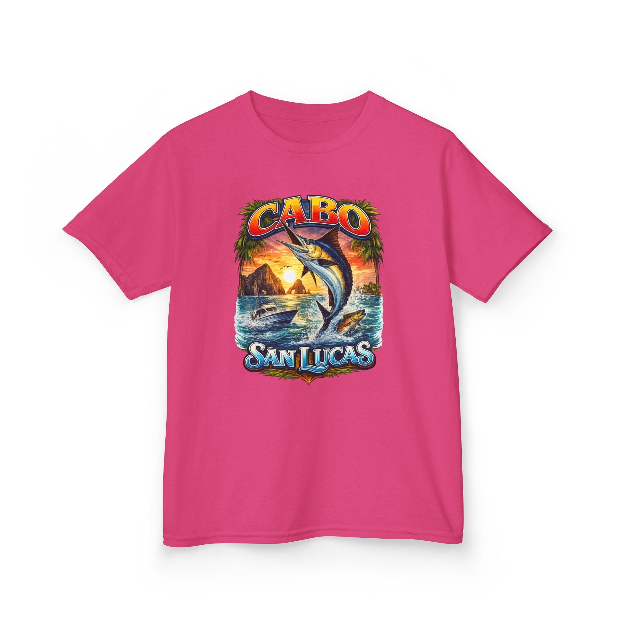 Kids T-Shirt - Cabo San Lucas Marlin Sunset Graphic