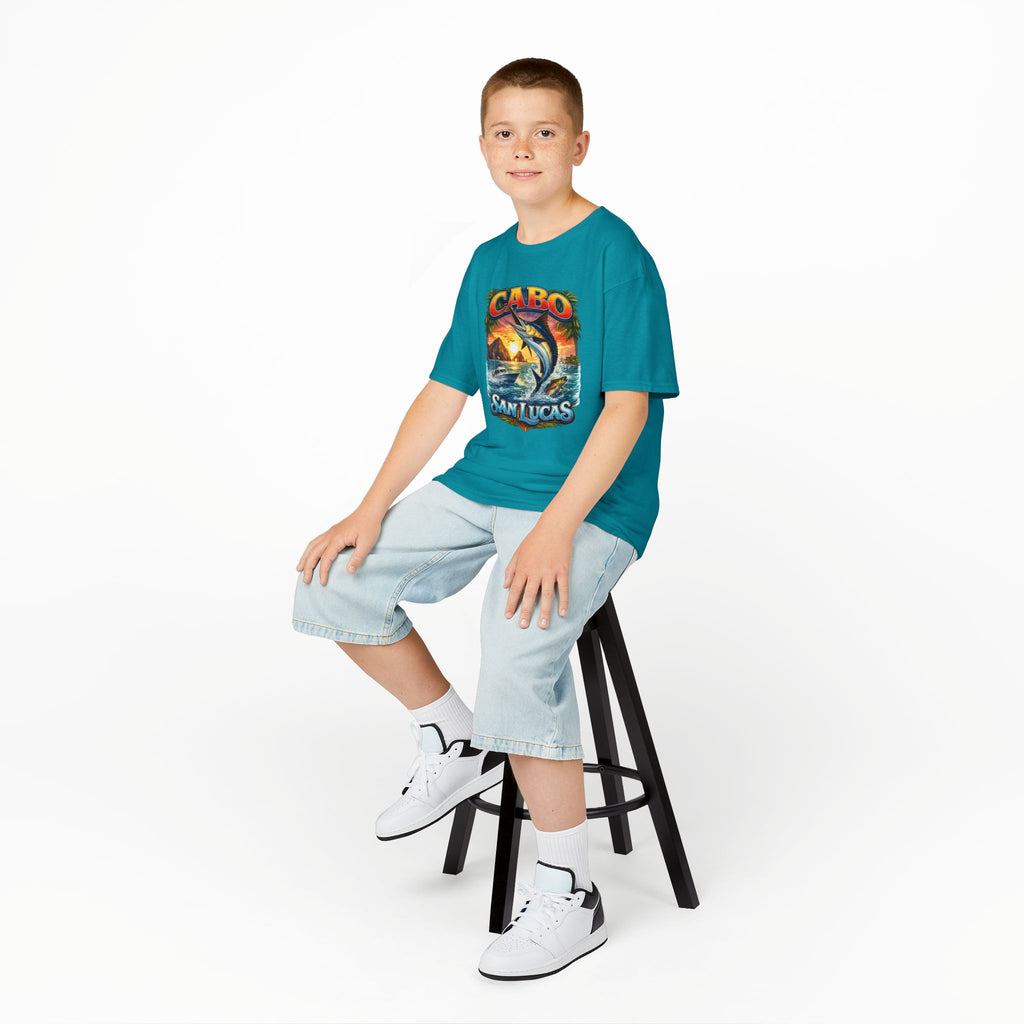 Kids T-Shirt - Cabo San Lucas Marlin Sunset Graphic