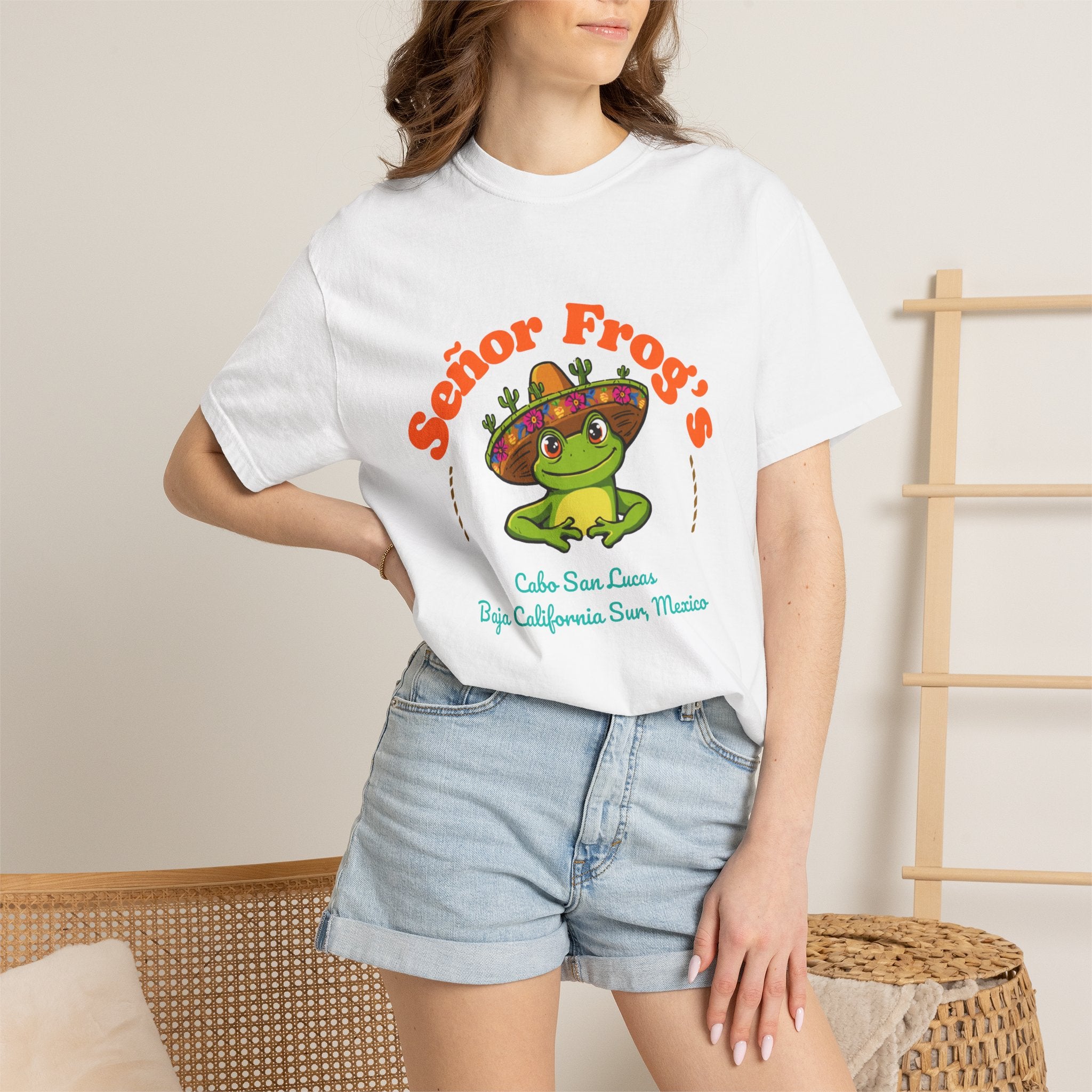 Señor Frog's Cabo San Lucas T-Shirt — Cute Frog Sombrero Mexico Souvenir